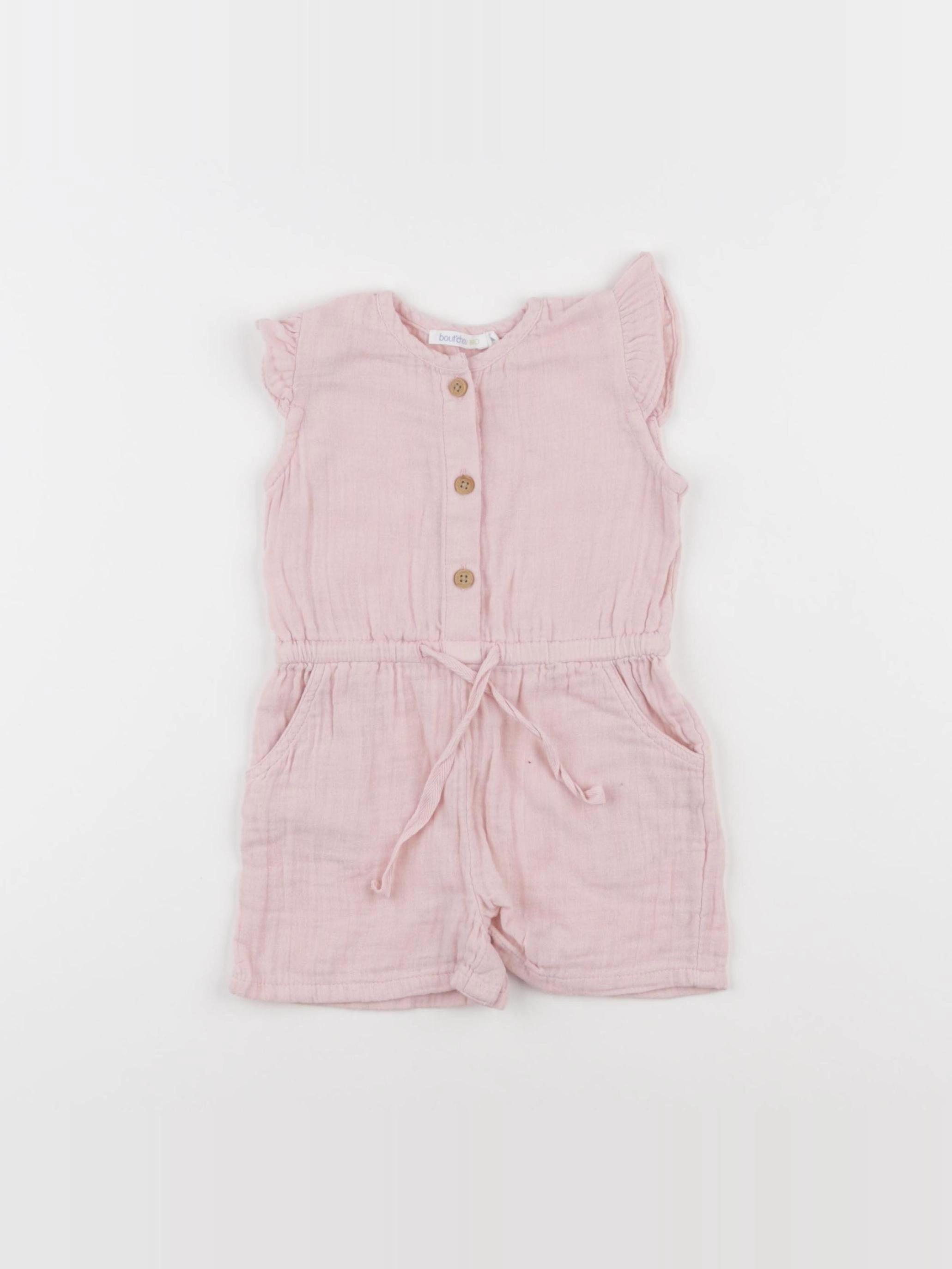 Boutchou - combinaison rose - 6 mois