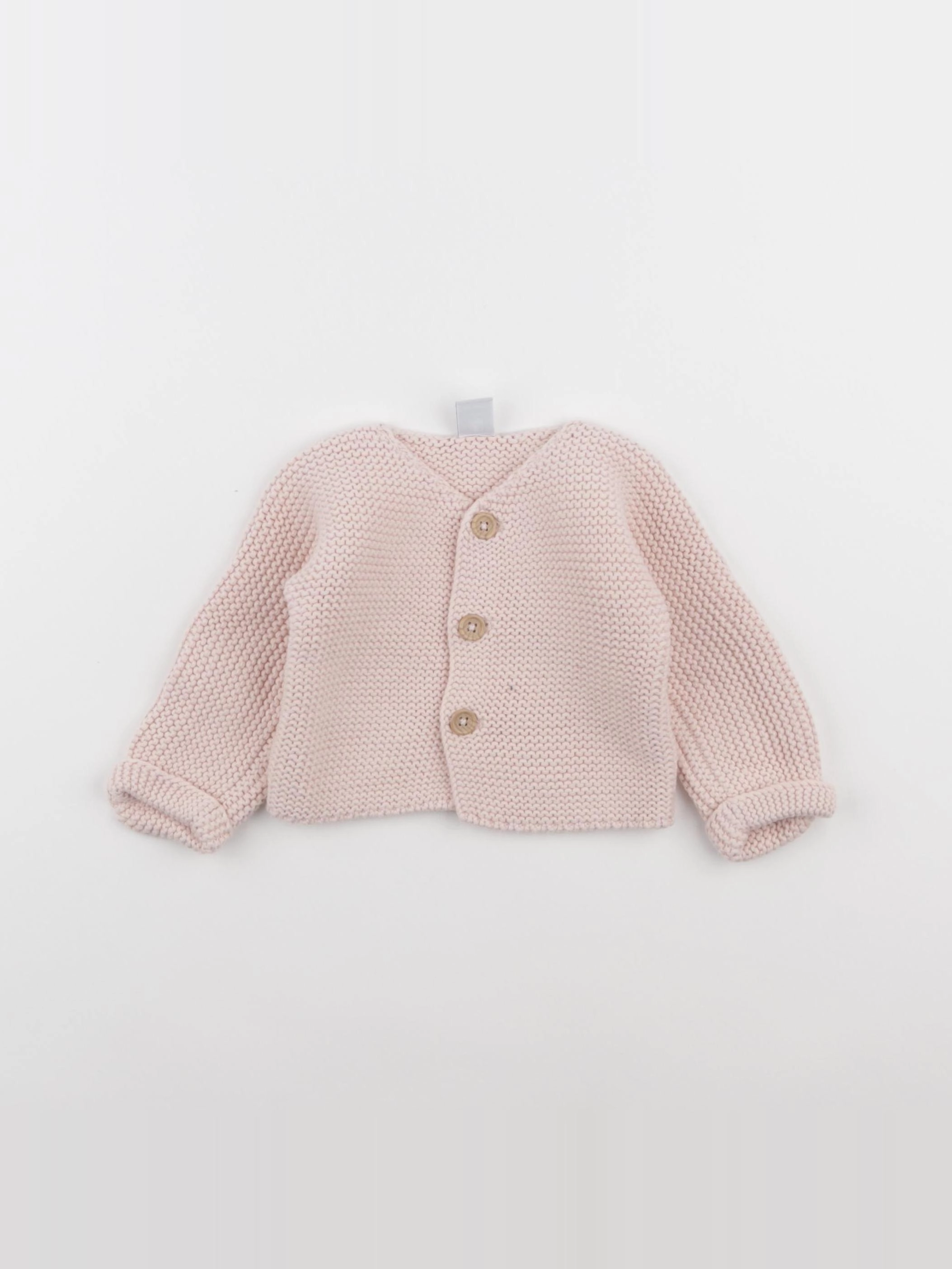 Petit Bateau - gilet rose - 12 mois