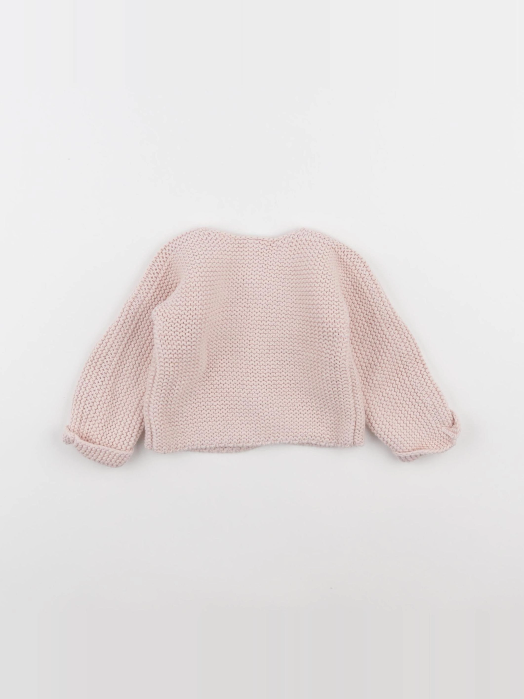 Petit Bateau - gilet rose - 12 mois