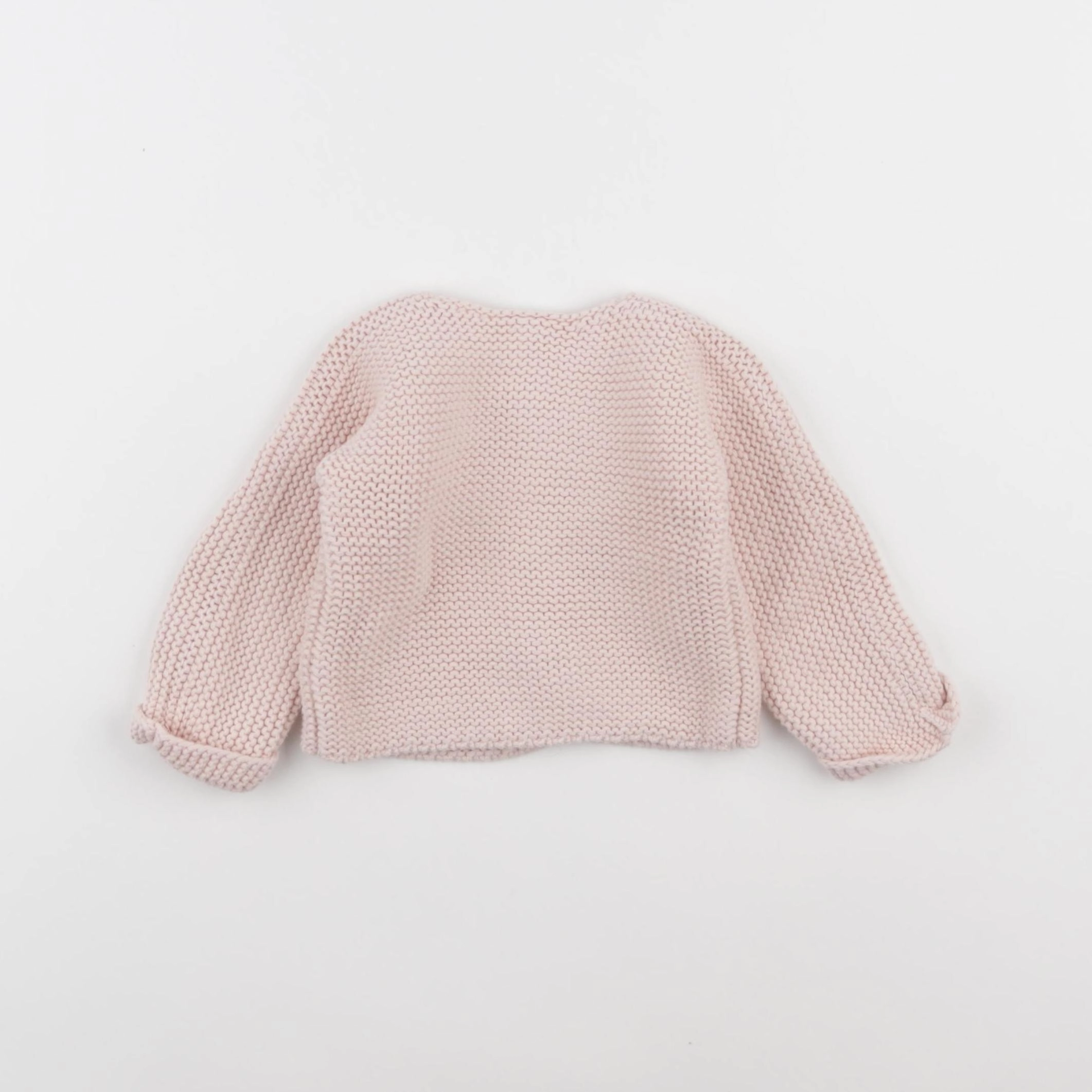 Petit Bateau - gilet rose - 12 mois