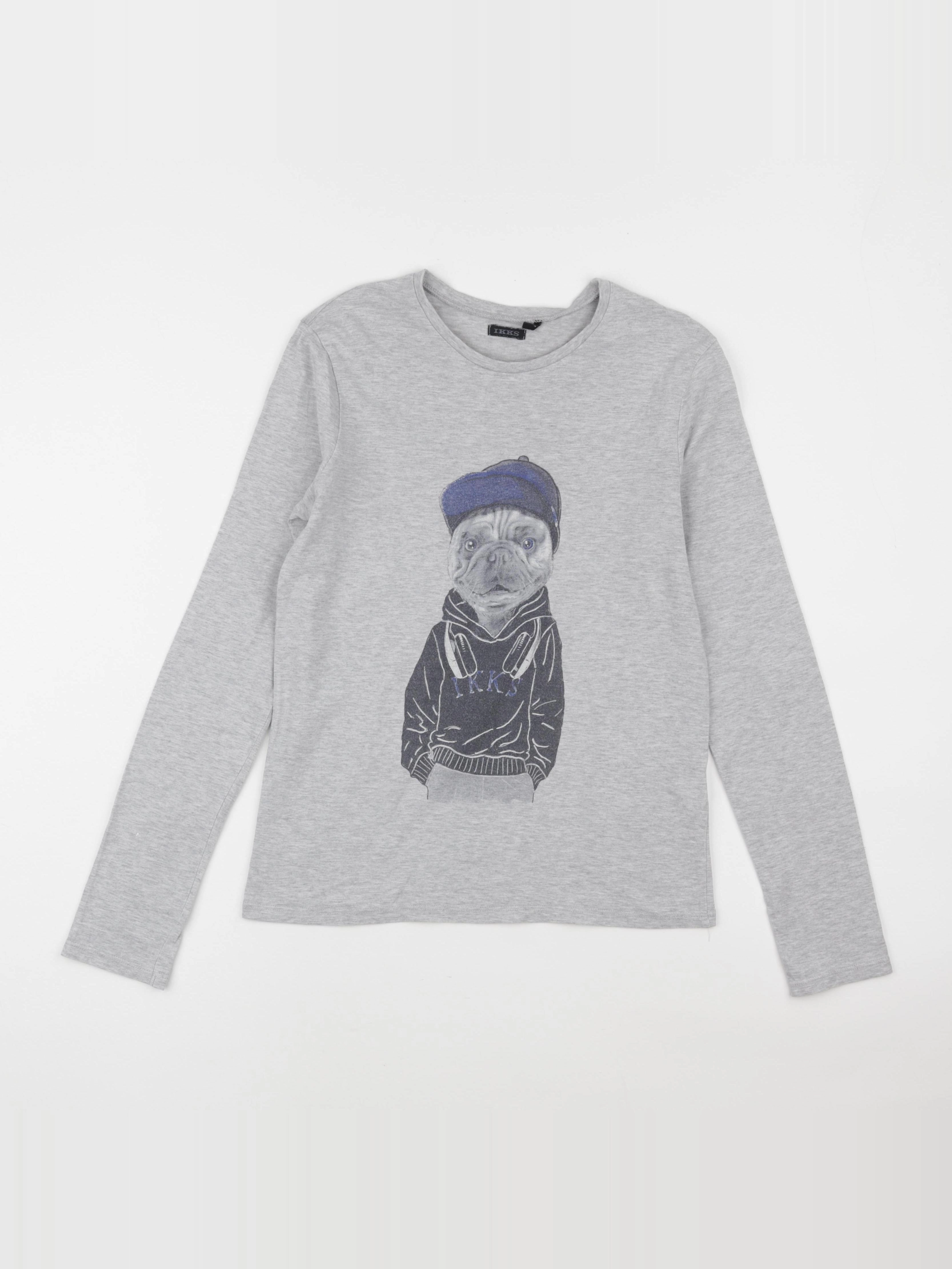 IKKS - tee-shirt gris - 12 ans