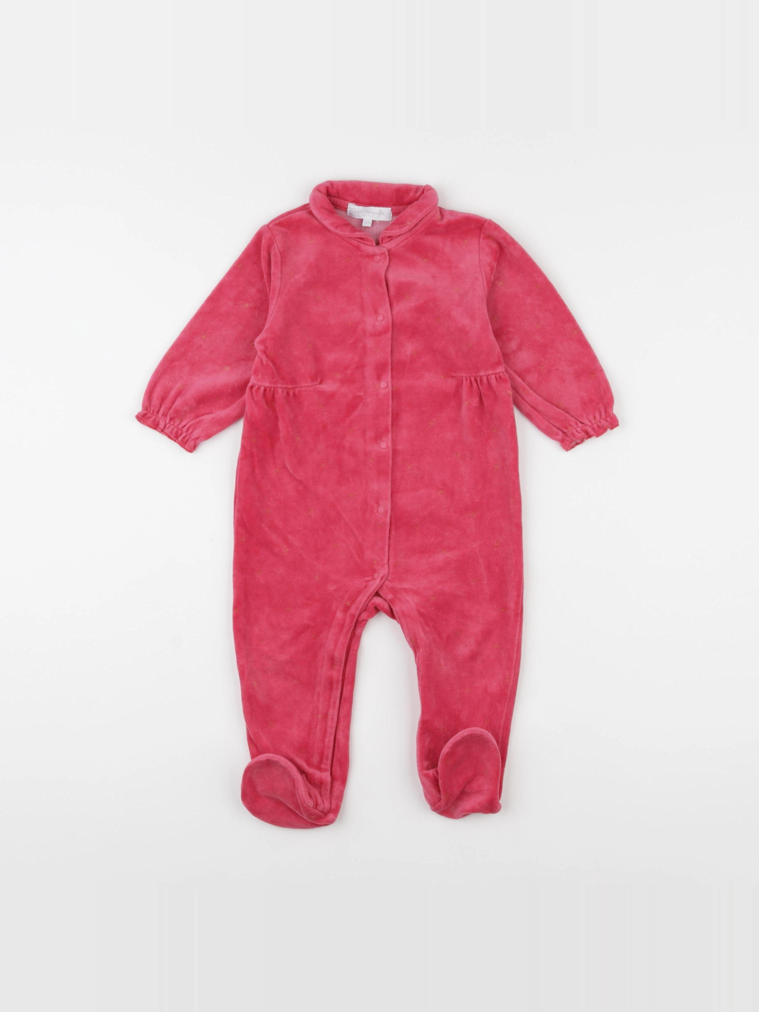 Cadet Rousselle - pyjama velours rose - 12 mois