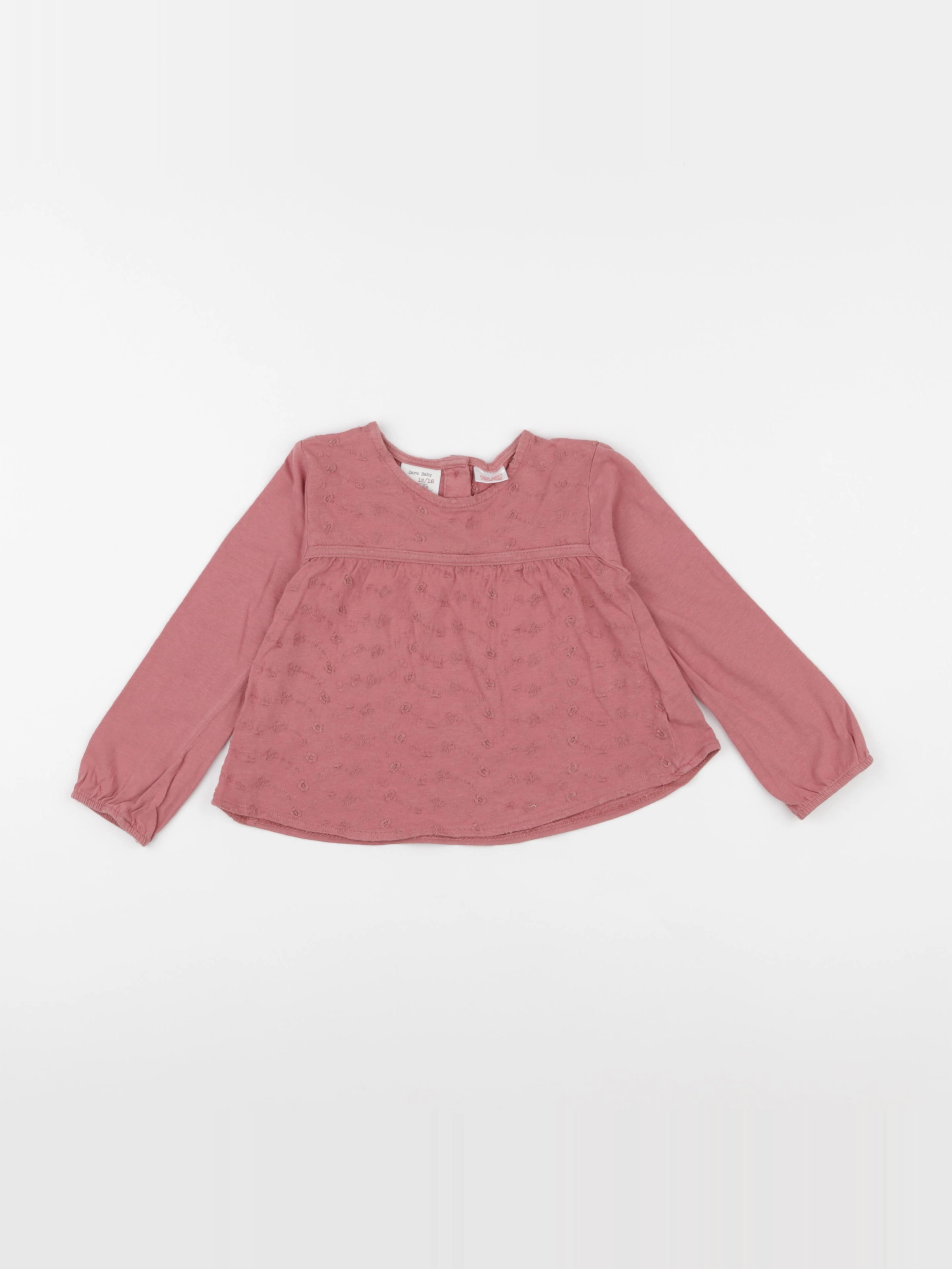 Zara - tee-shirt rose - 12/18 mois
