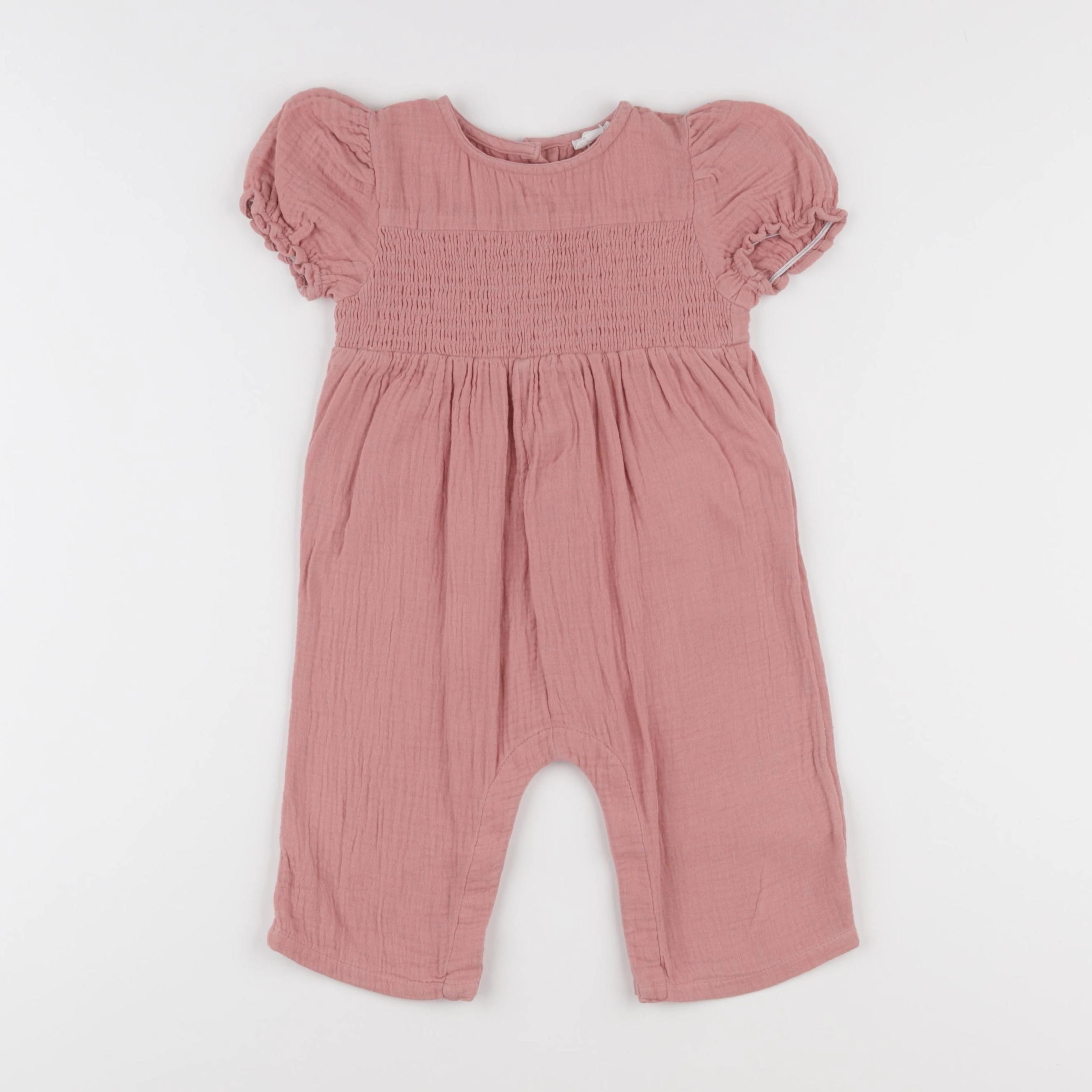 Vertbaudet - combinaison rose - 12 mois