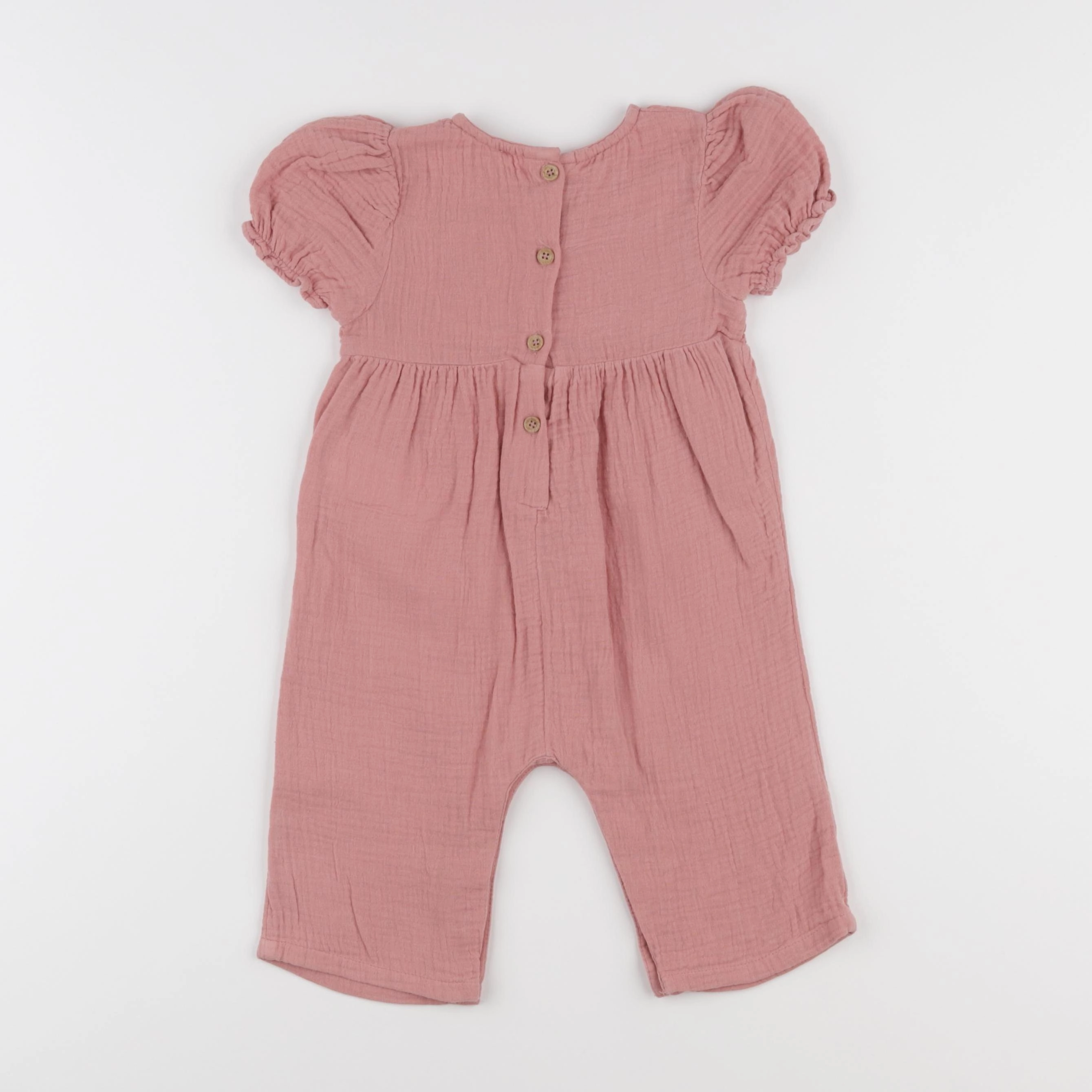 Vertbaudet - combinaison rose - 12 mois