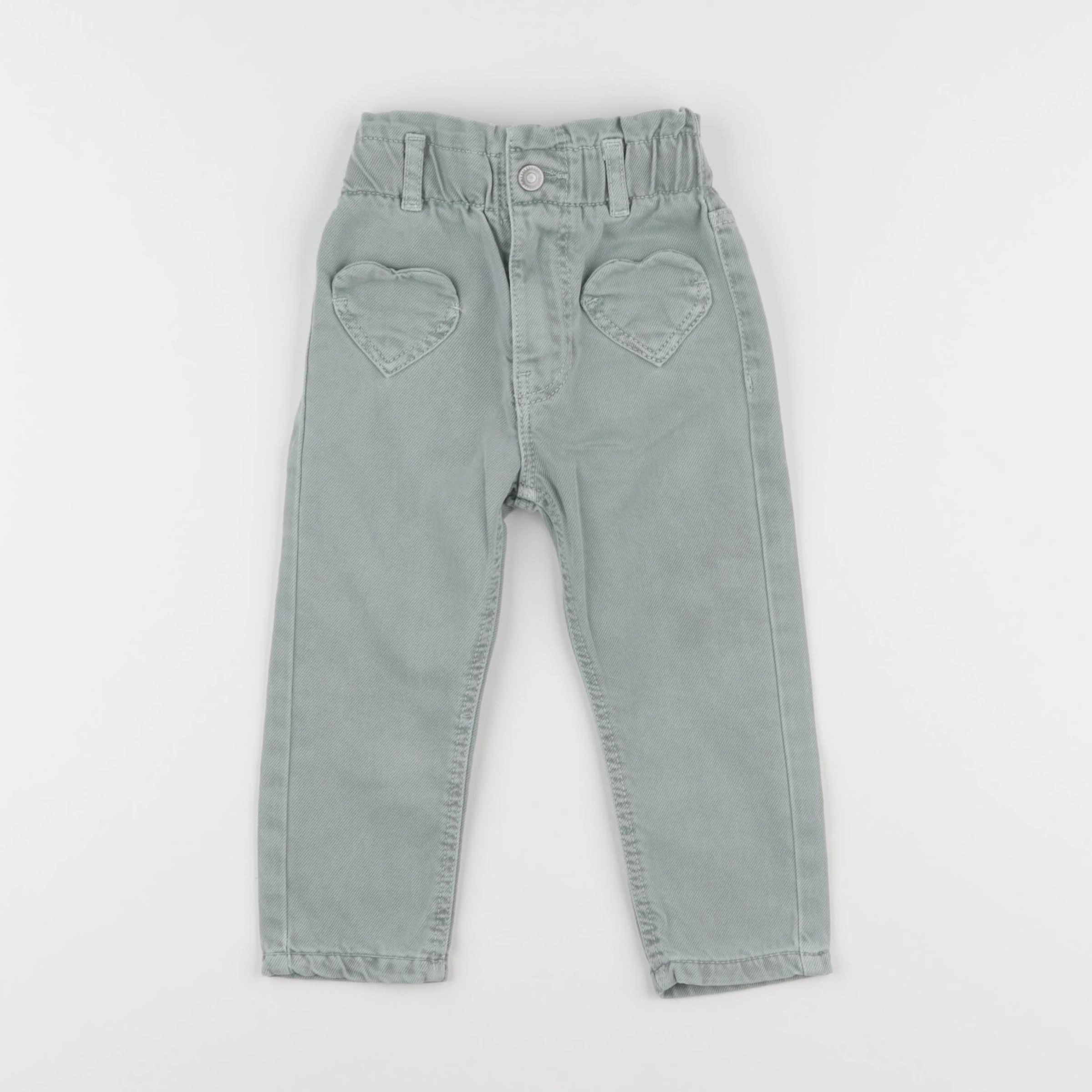 Vertbaudet - pantalon vert - 2 ans