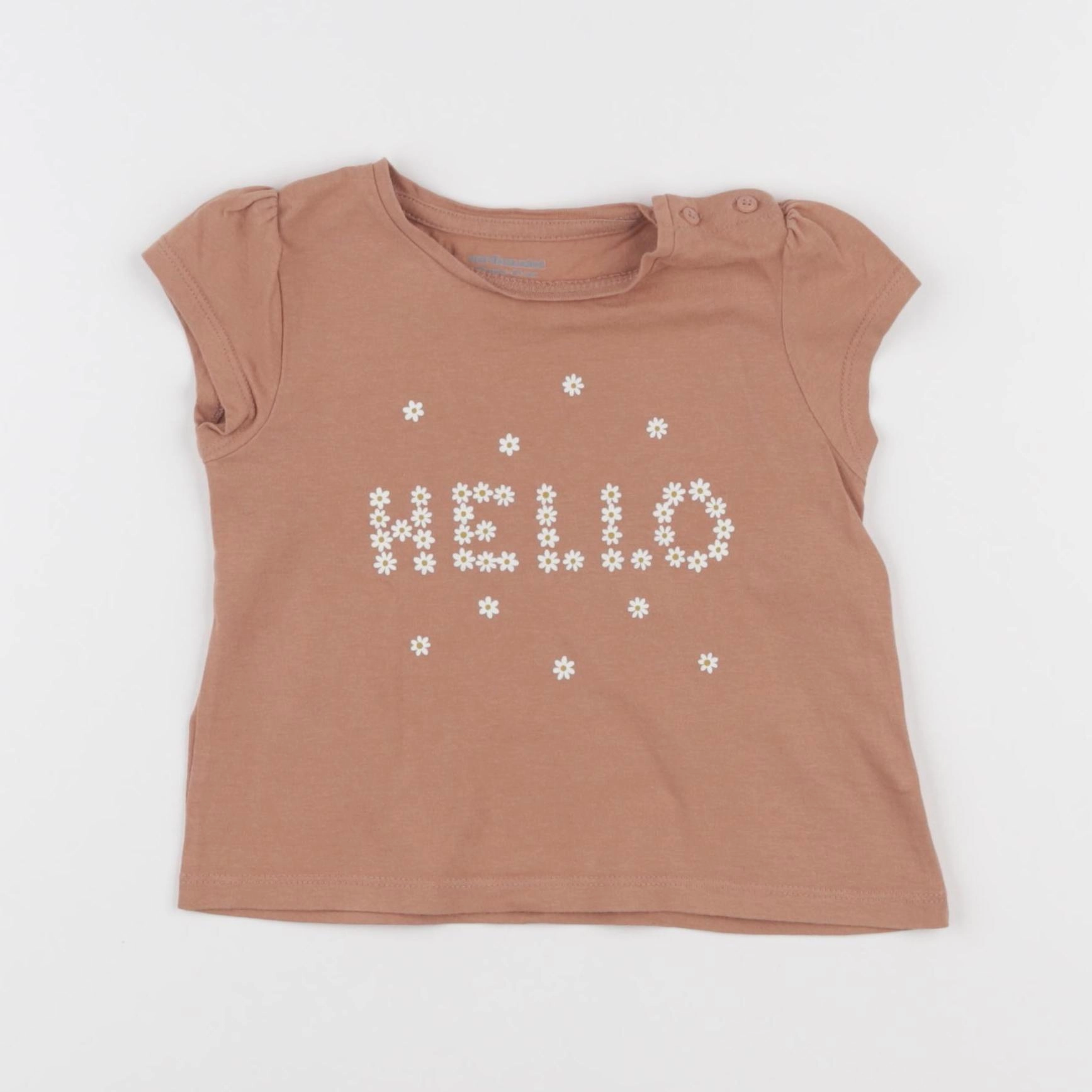 Vertbaudet - tee-shirt marron - 18 mois