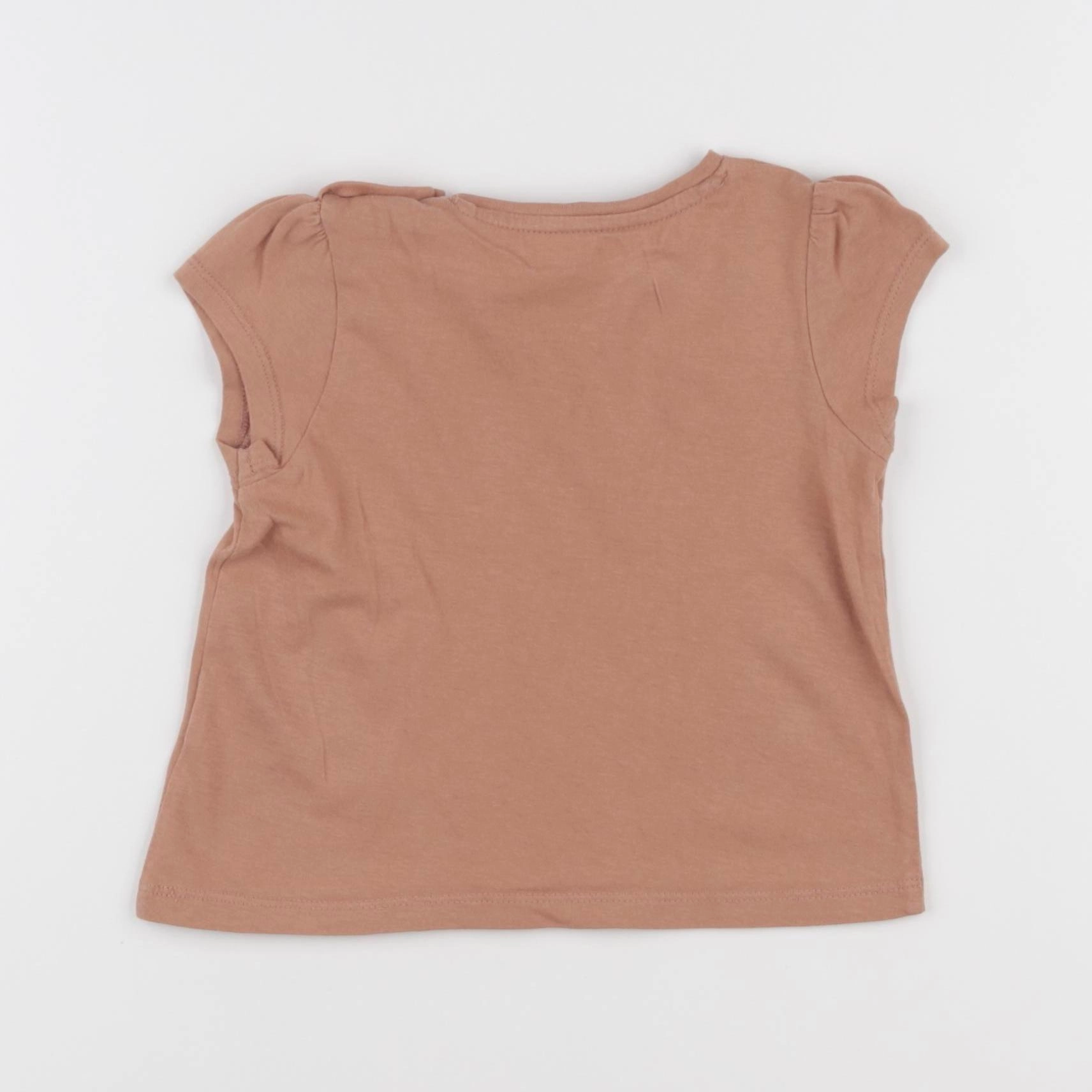 Vertbaudet - tee-shirt marron - 18 mois