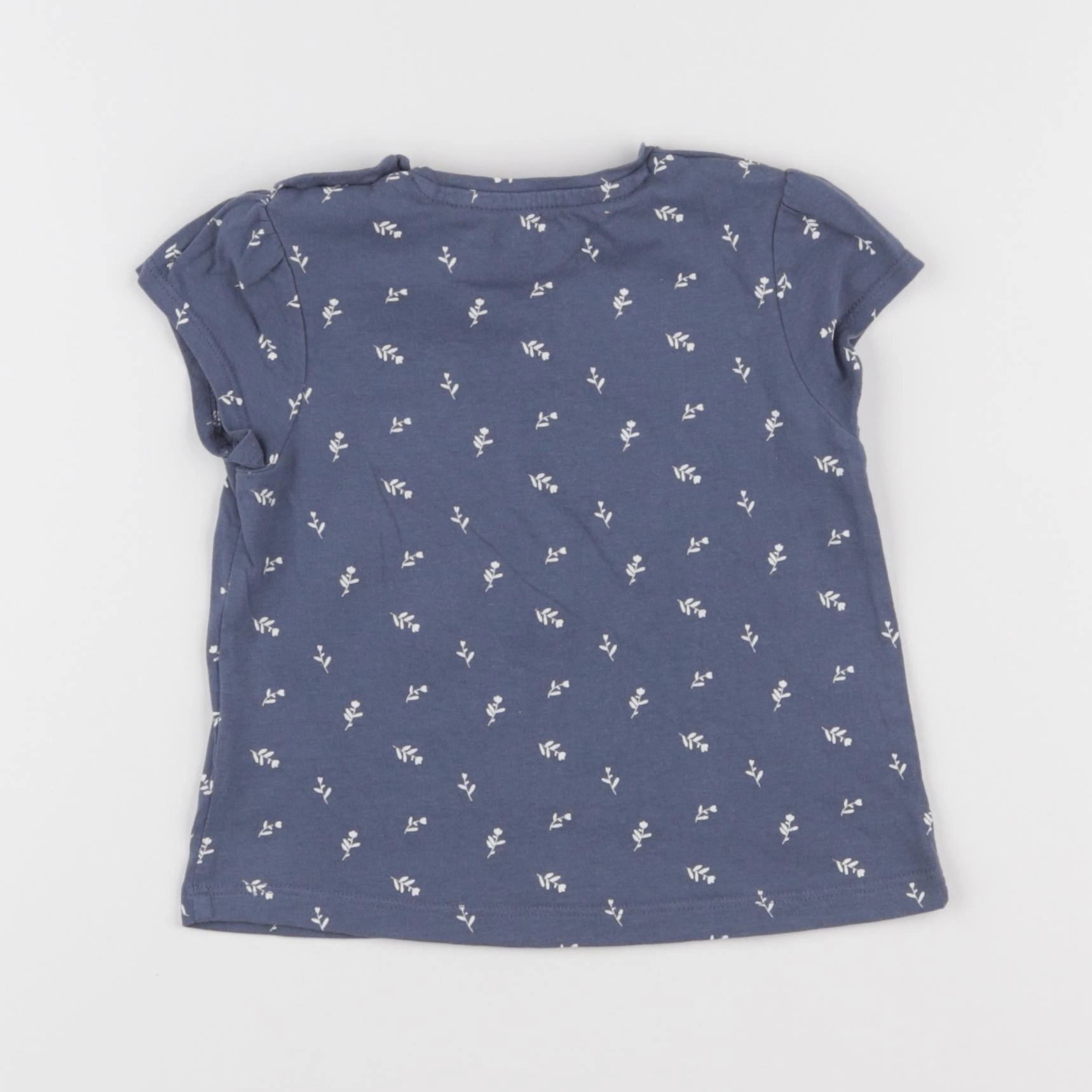 Vertbaudet - tee-shirt bleu, blanc - 18 mois