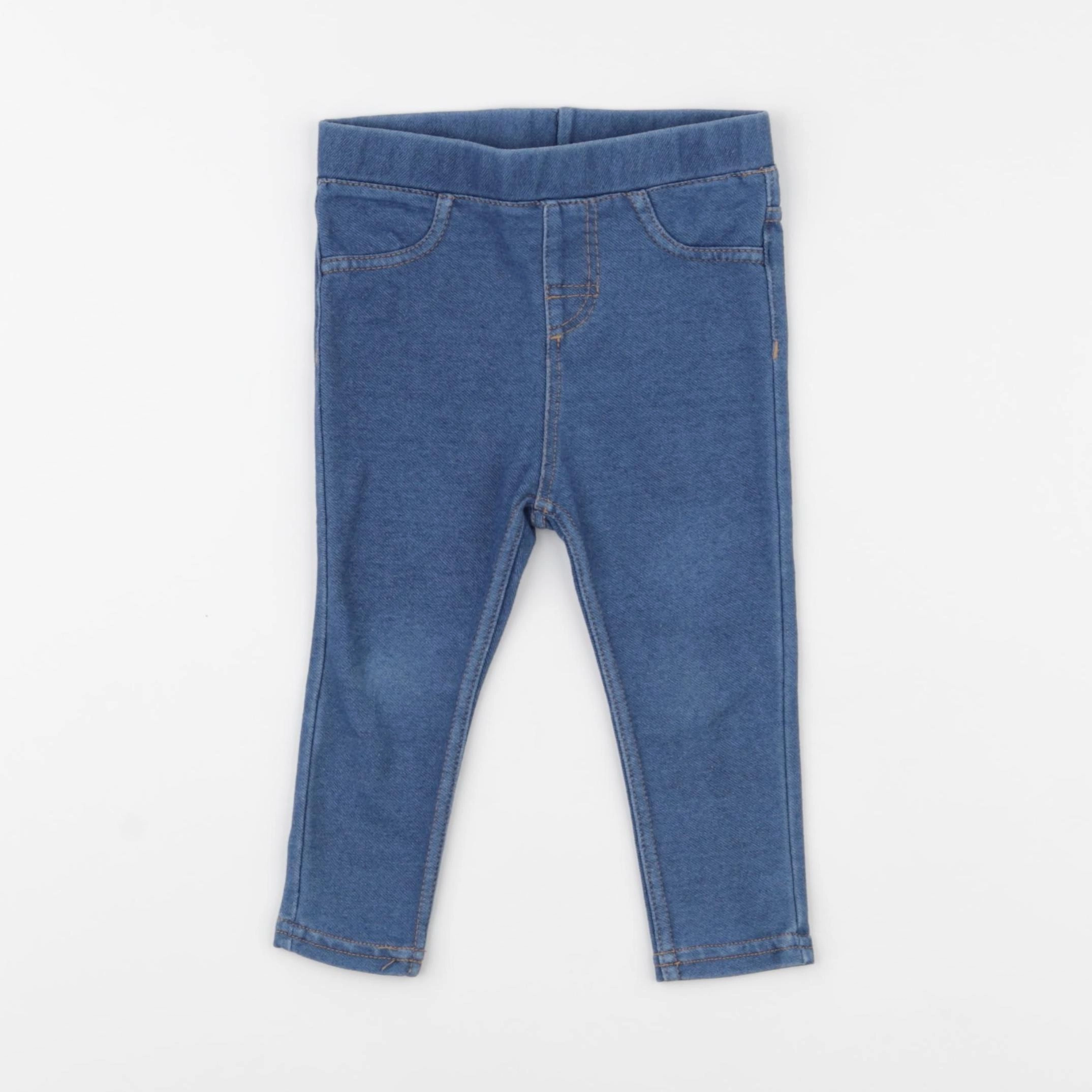 H&M - legging bleu - 9/12 mois