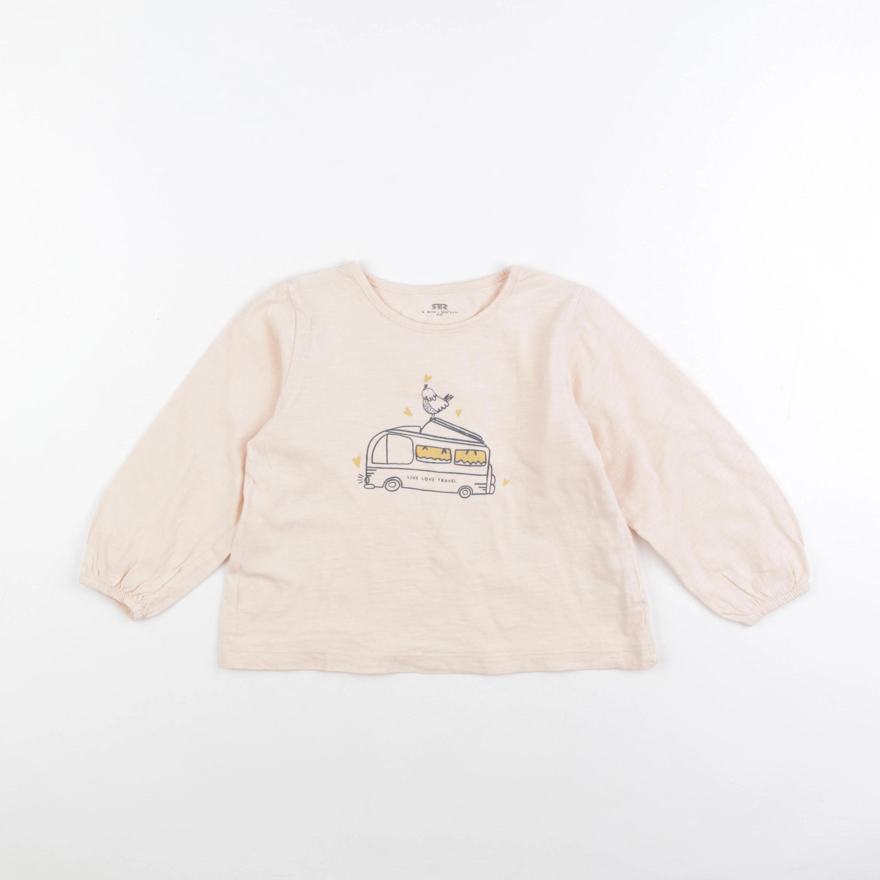 La Redoute - tee-shirt rose - 4 ans