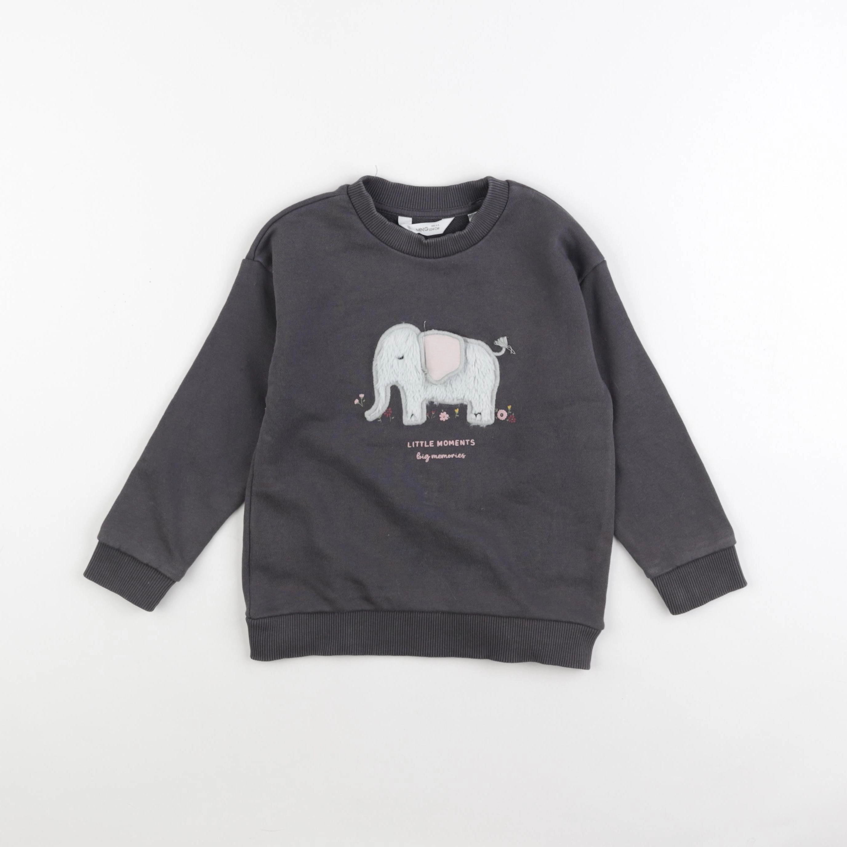 Mango - sweat gris - 3/4 ans