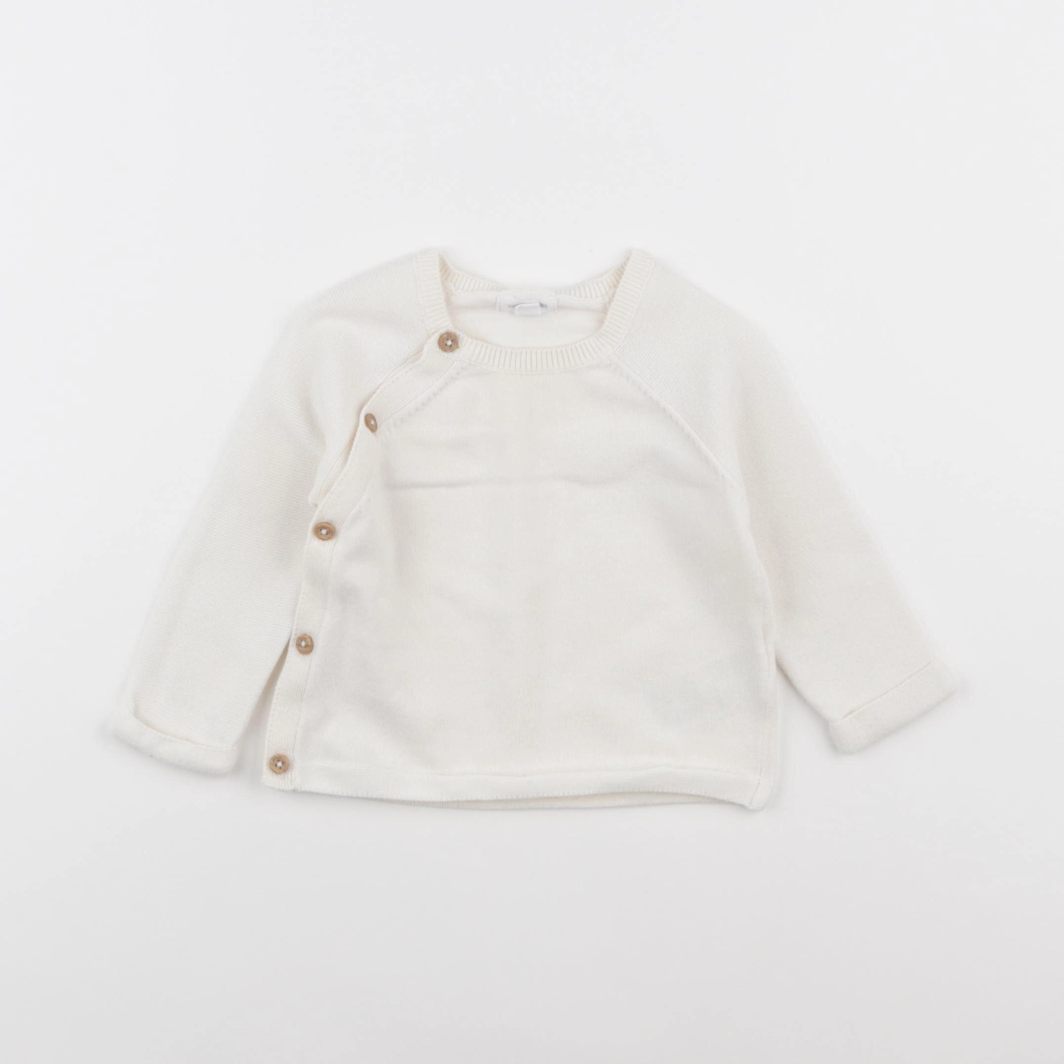 Vertbaudet - gilet blanc - 9 mois