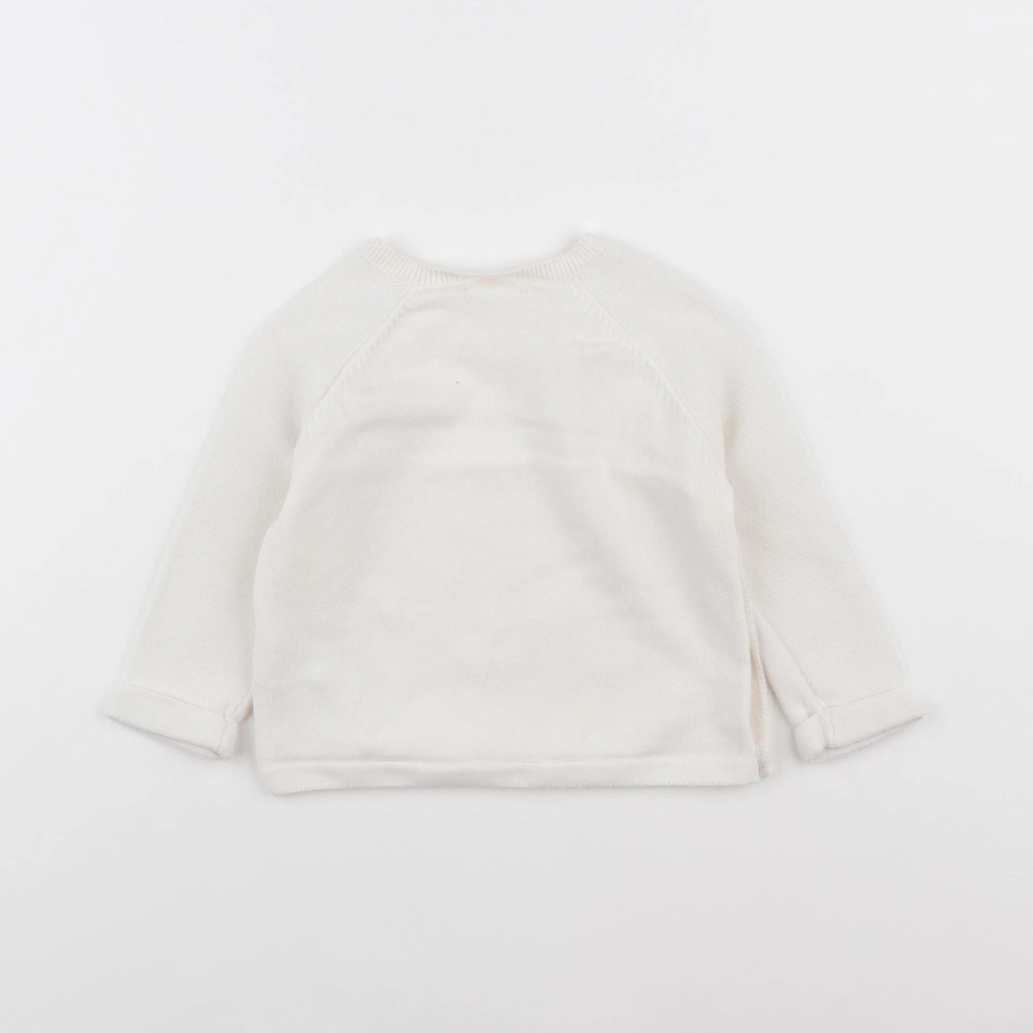 Vertbaudet - gilet blanc - 9 mois