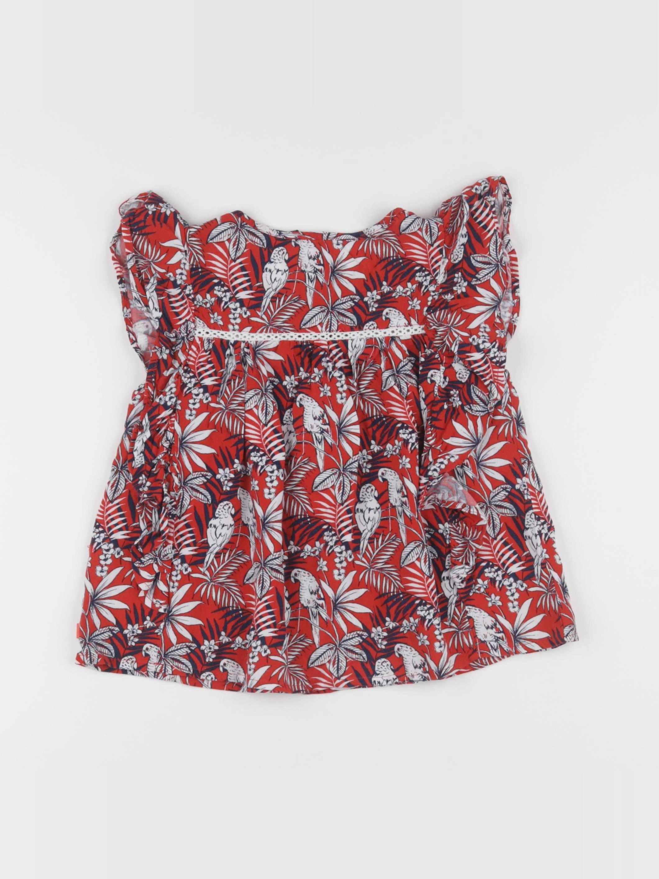 IKKS - blouse rouge, bleu - 8 ans