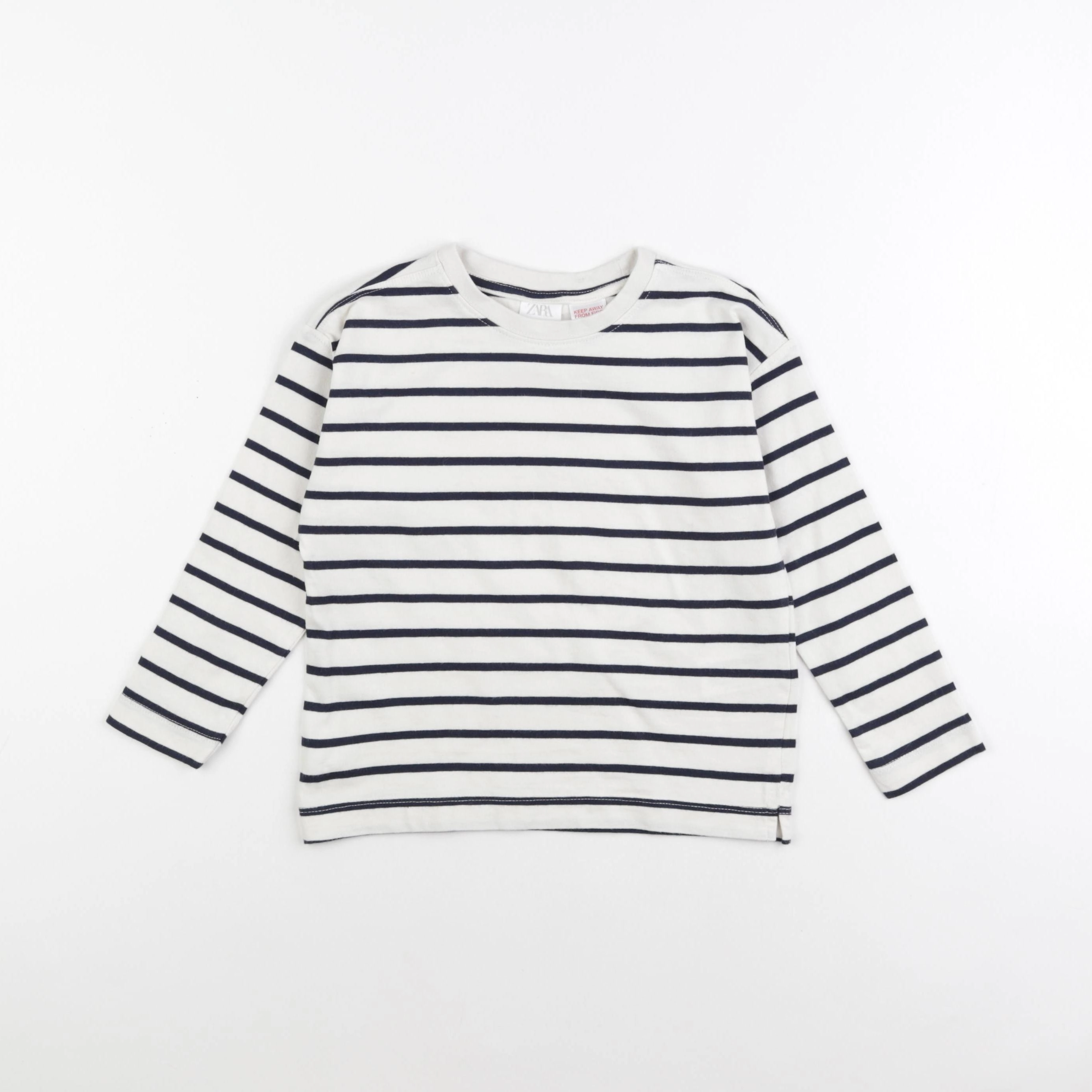 Zara - tee-shirt bleu, beige - 4 ans