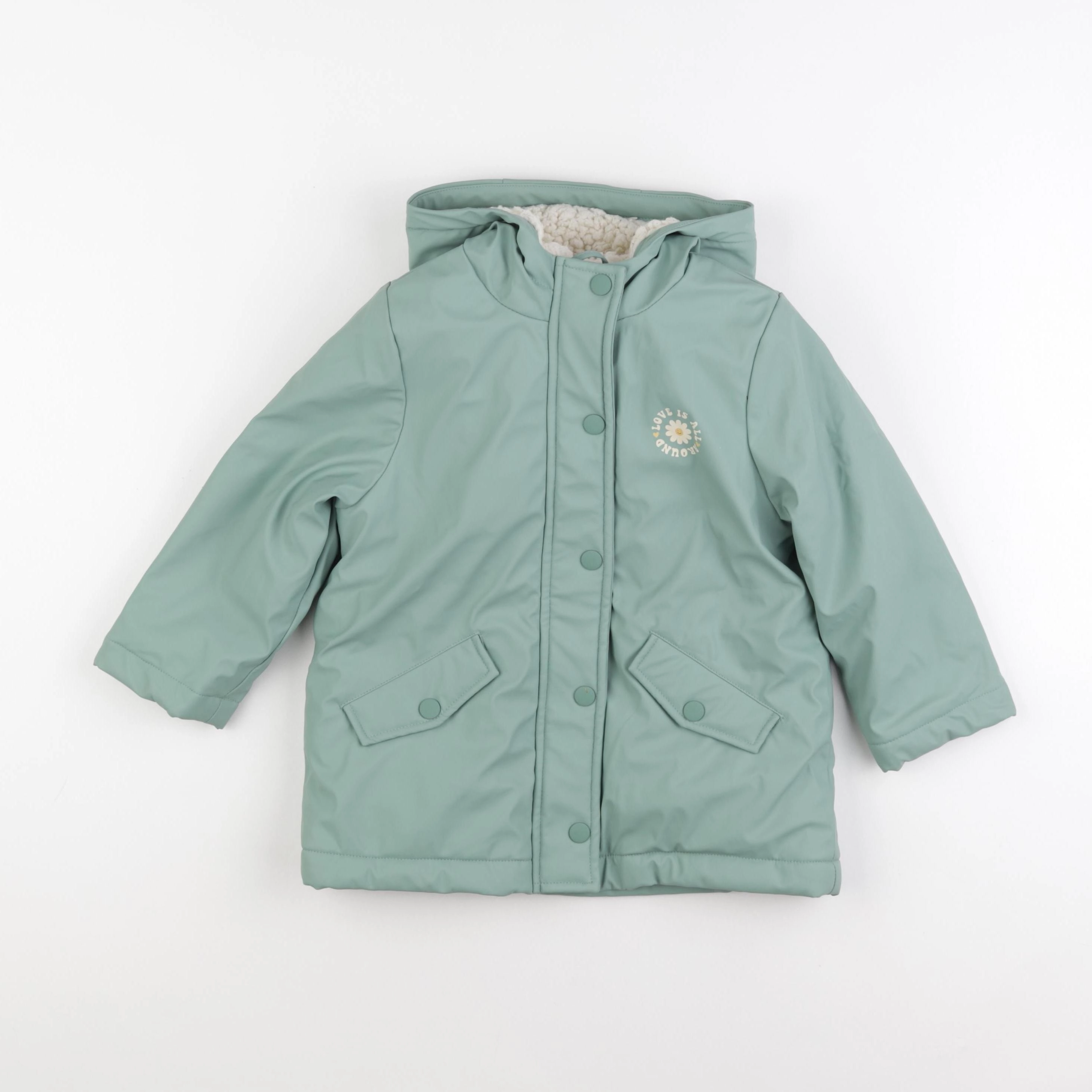 Vertbaudet - imperméable vert - 4 ans