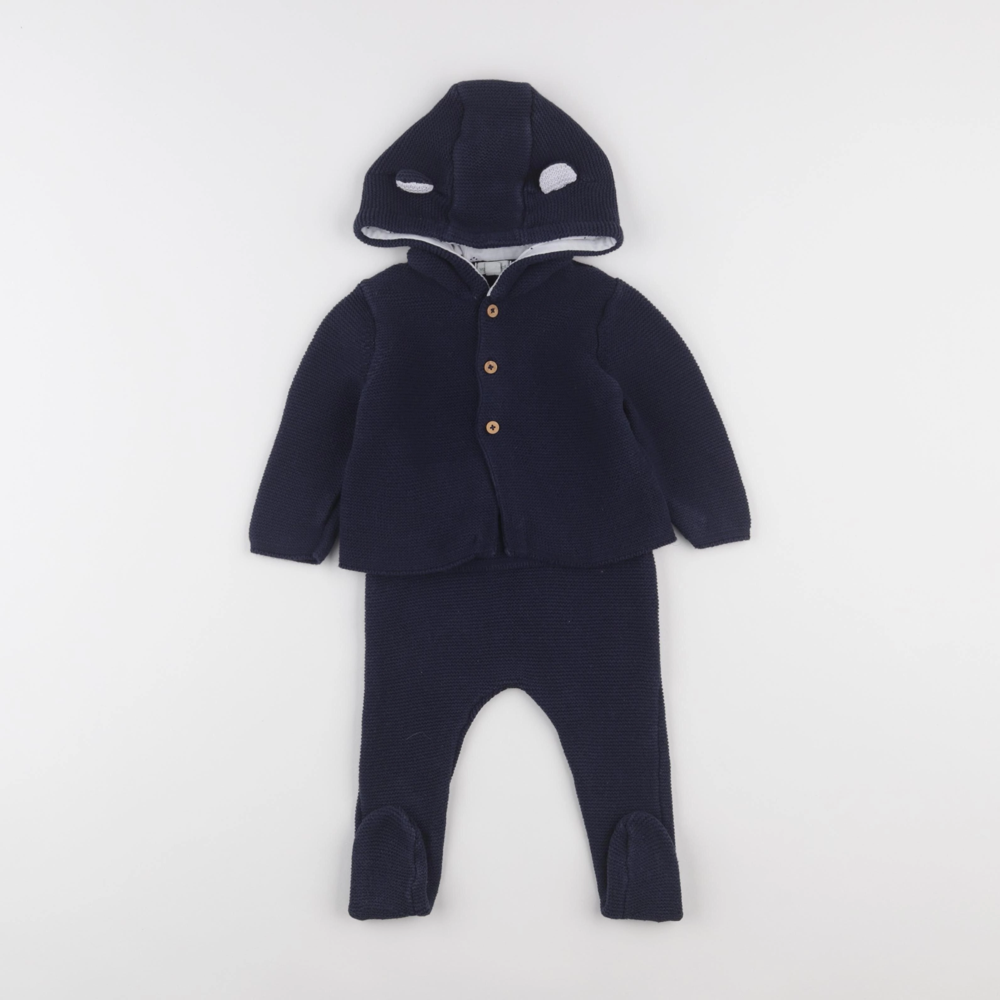 Vertbaudet - ensemble bleu - 9 mois