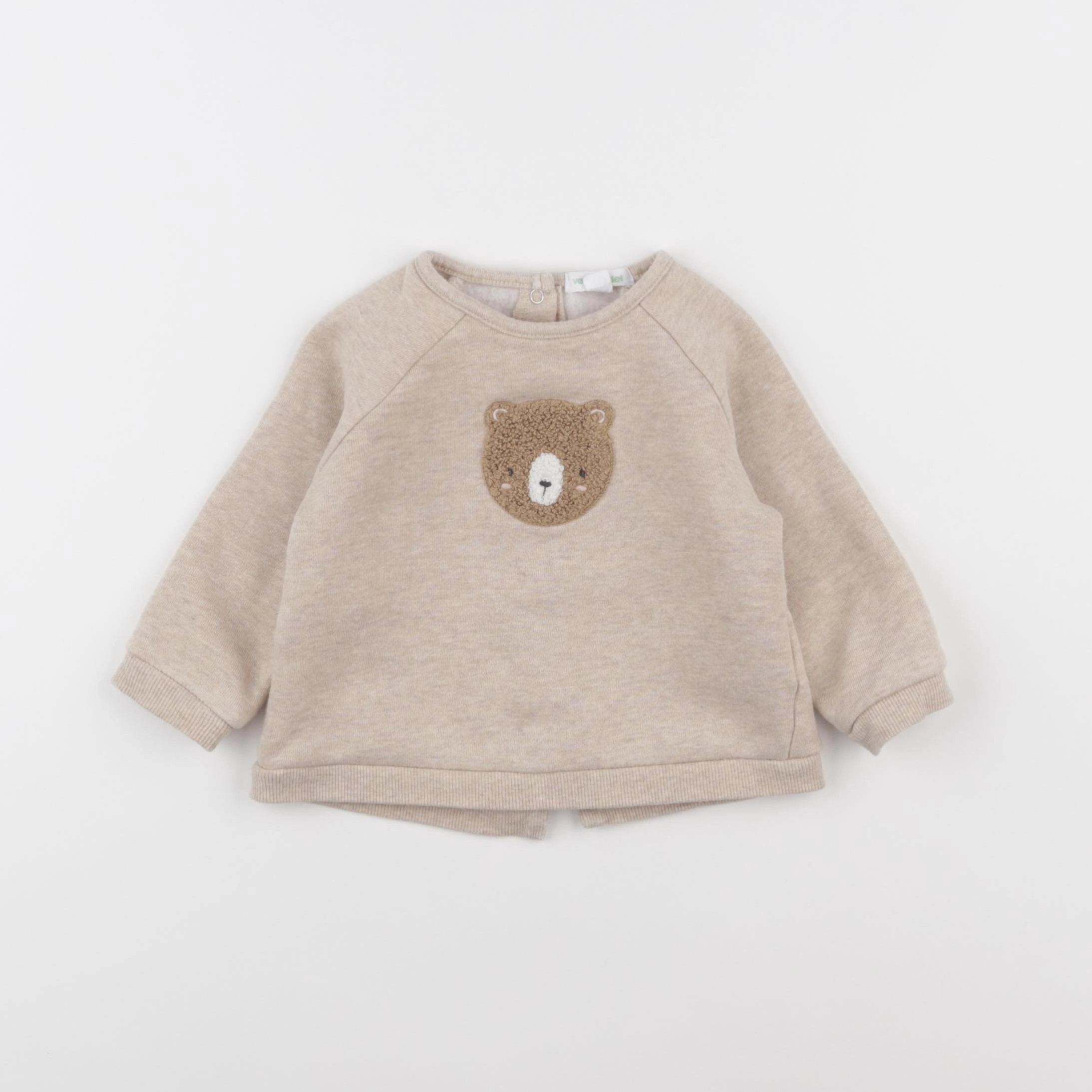 Vertbaudet - sweat marron - 12 mois
