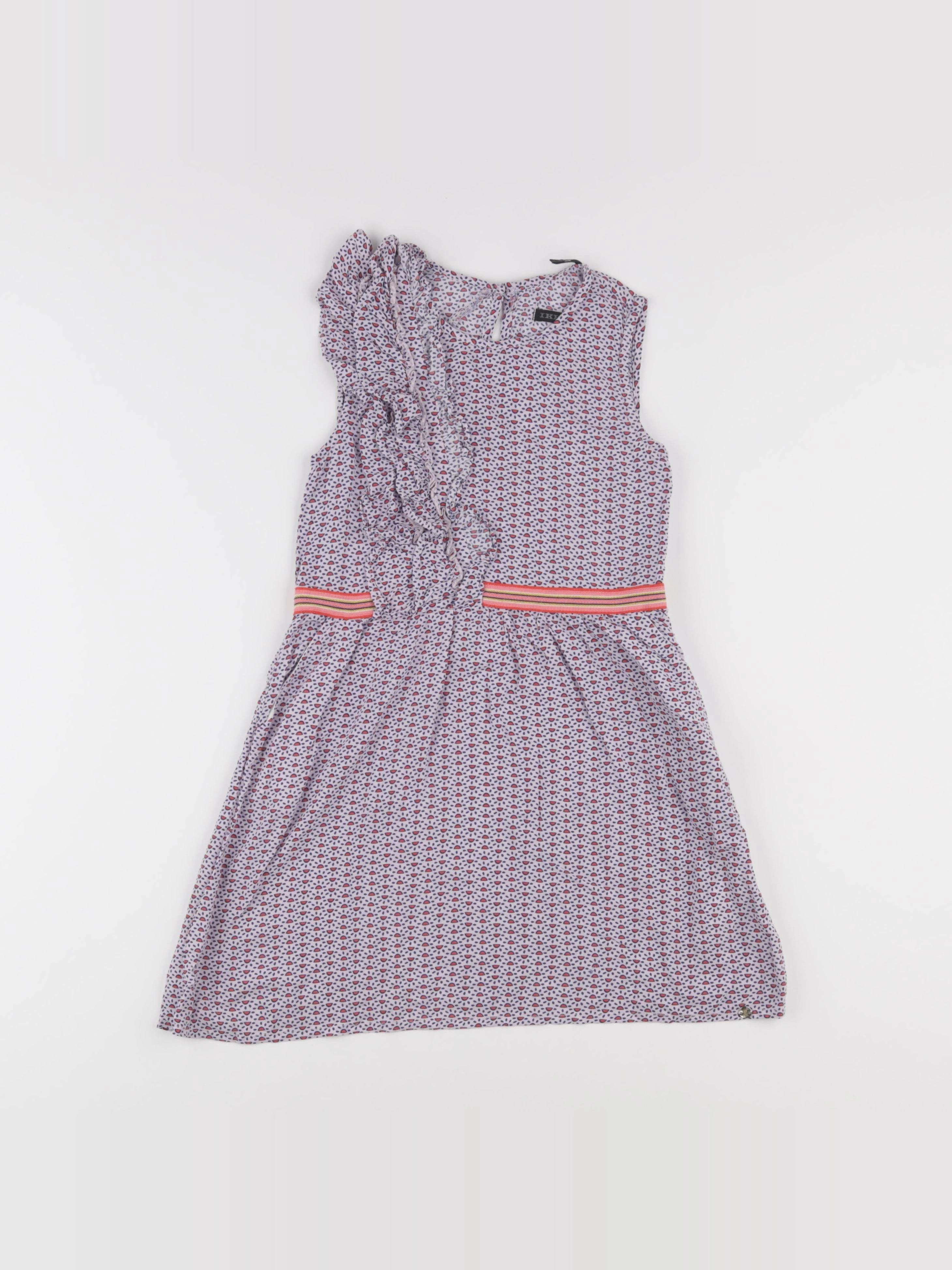 IKKS - robe bleu, rouge - 6 ans