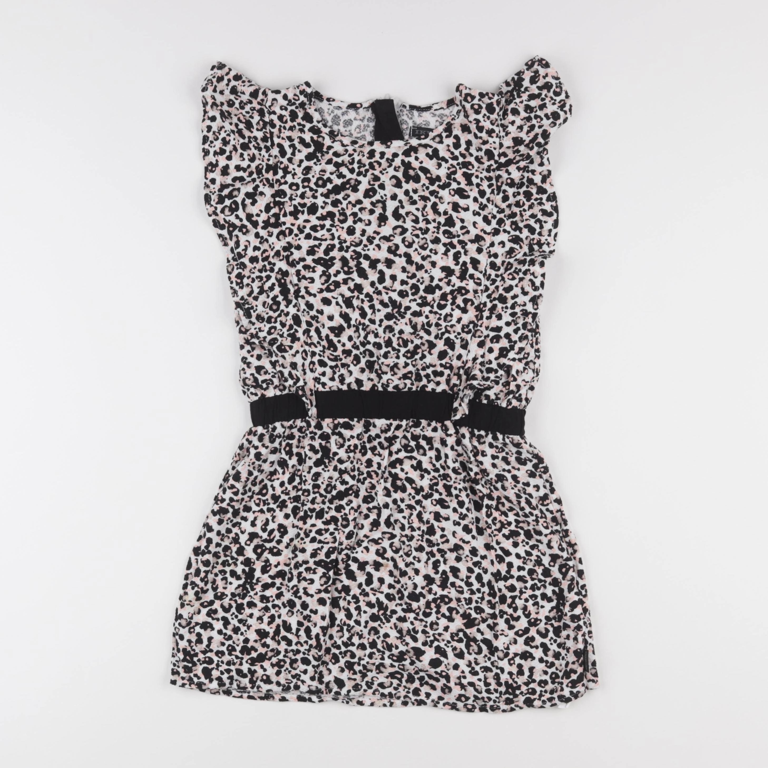 IKKS - robe noir, rose - 8 ans