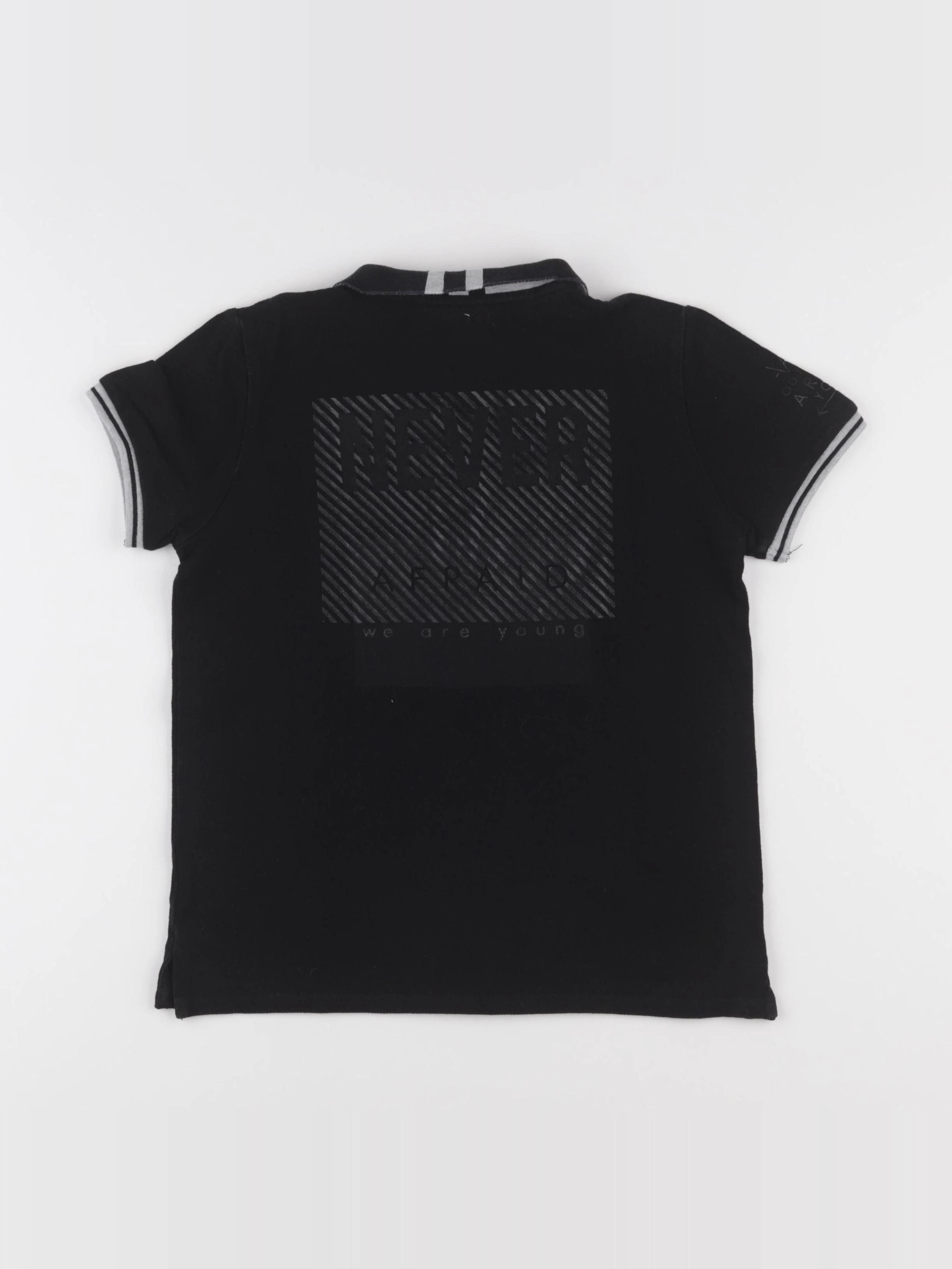 IKKS - polo imprimé au dos noir - 10 ans