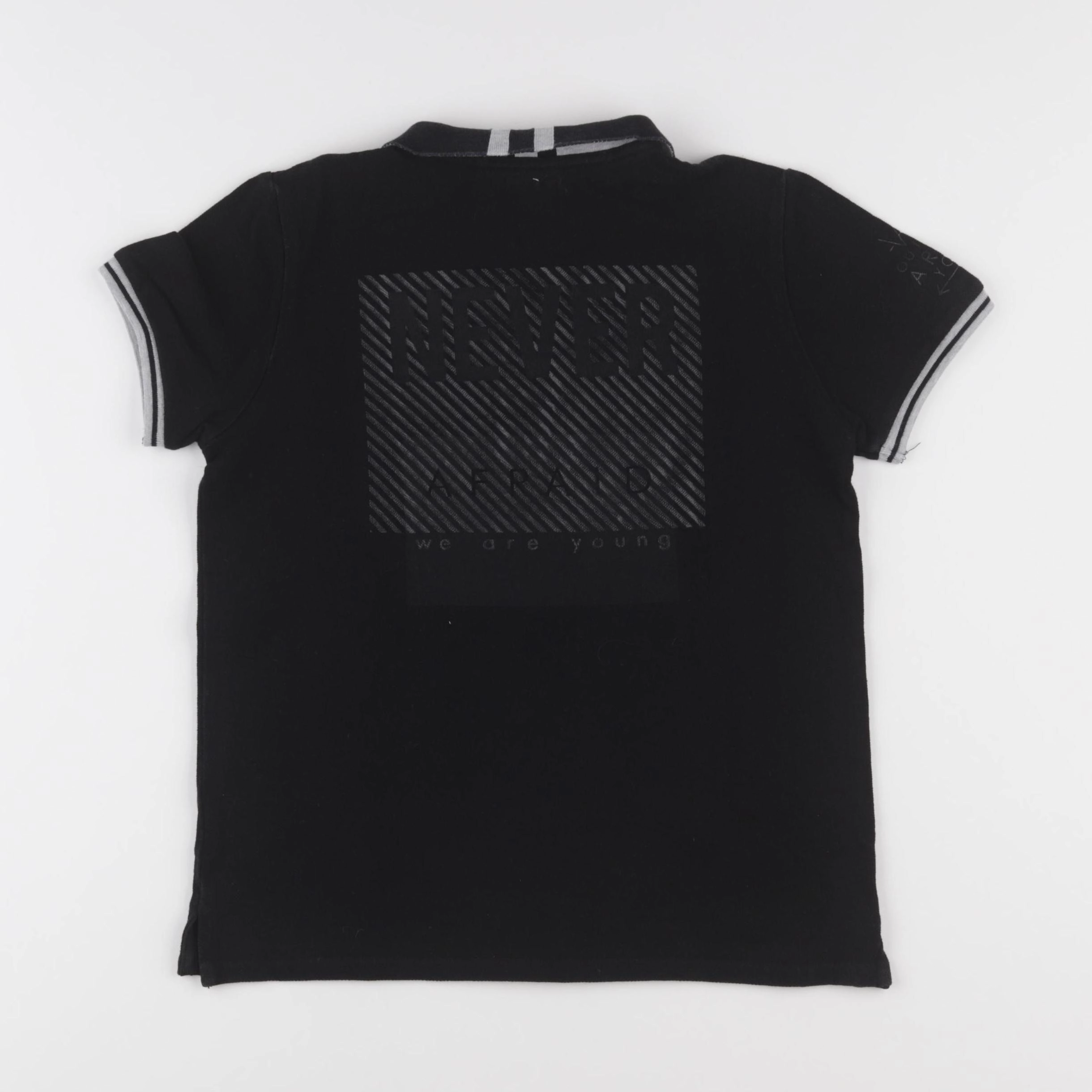 IKKS - polo imprimé au dos noir - 10 ans