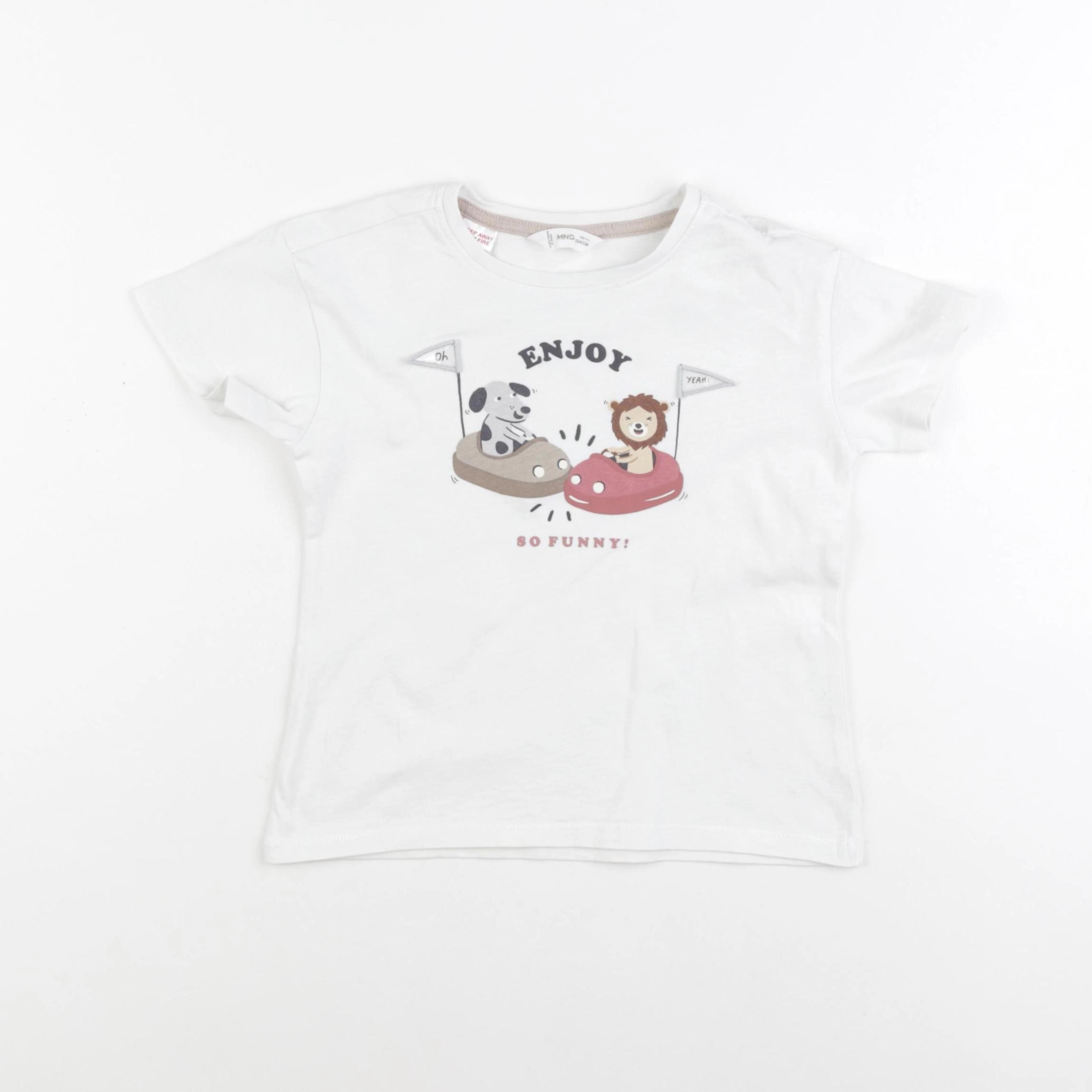 Mango - tee-shirt beige - 3/4 ans