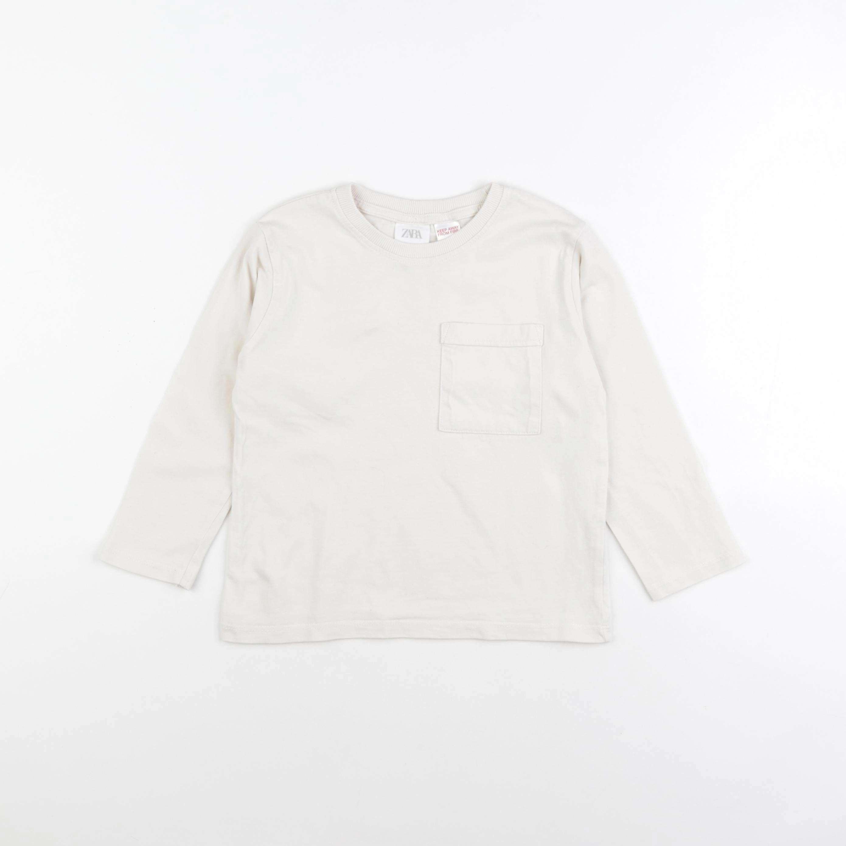 Zara - tee-shirt beige - 3/4 ans