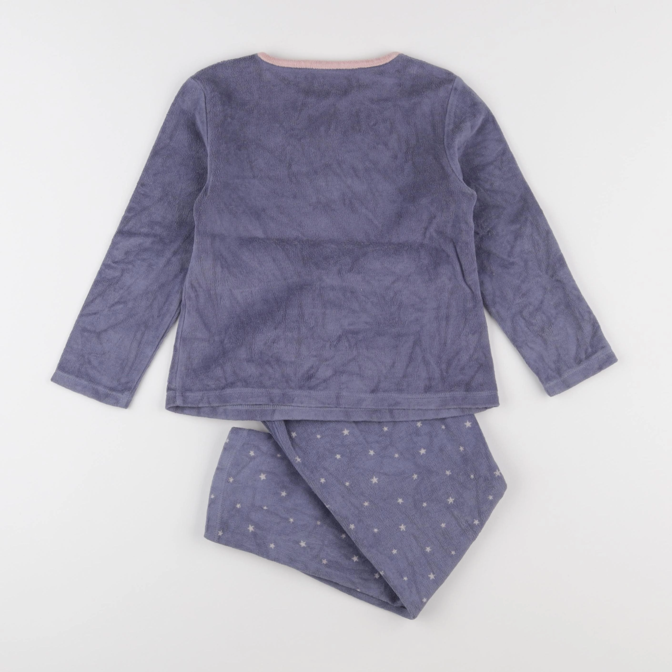 Vertbaudet - pyjama velours bleu - 5 ans