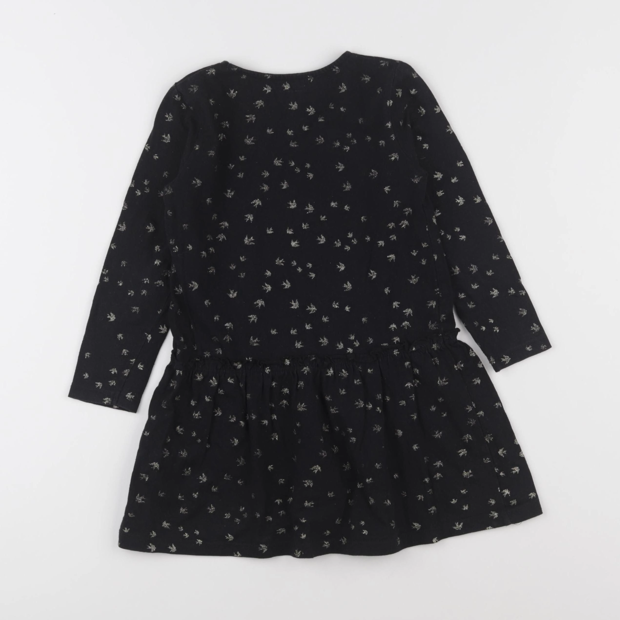 Vertbaudet - robe noir, or - 4 ans