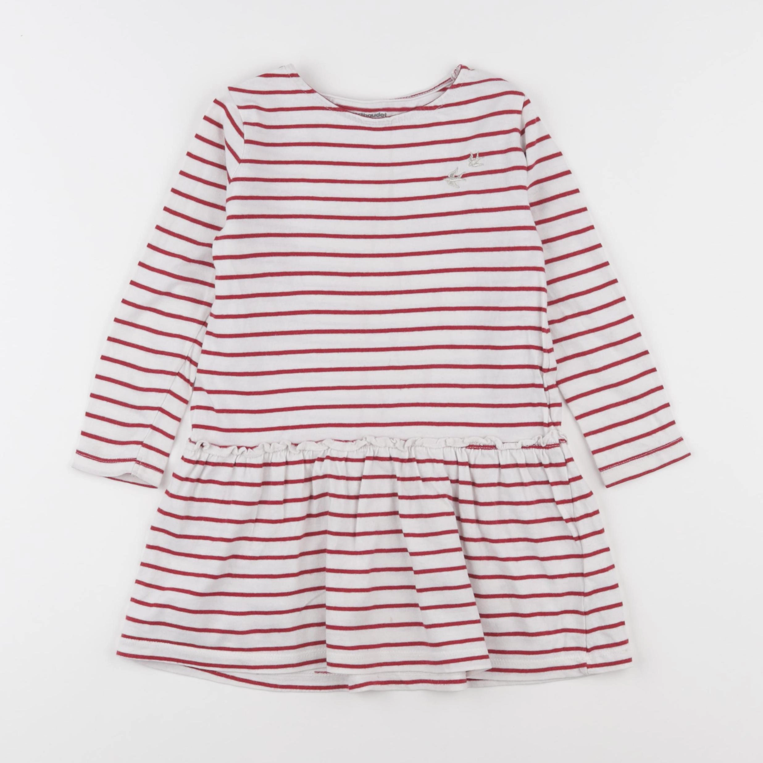 Vertbaudet - robe blanc, rouge - 4 ans