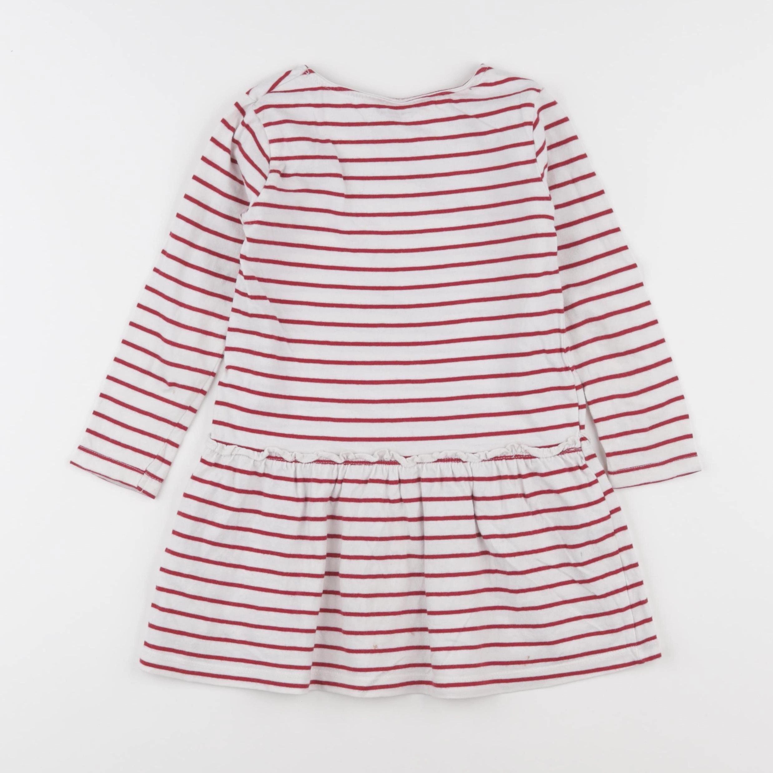 Vertbaudet - robe blanc, rouge - 4 ans
