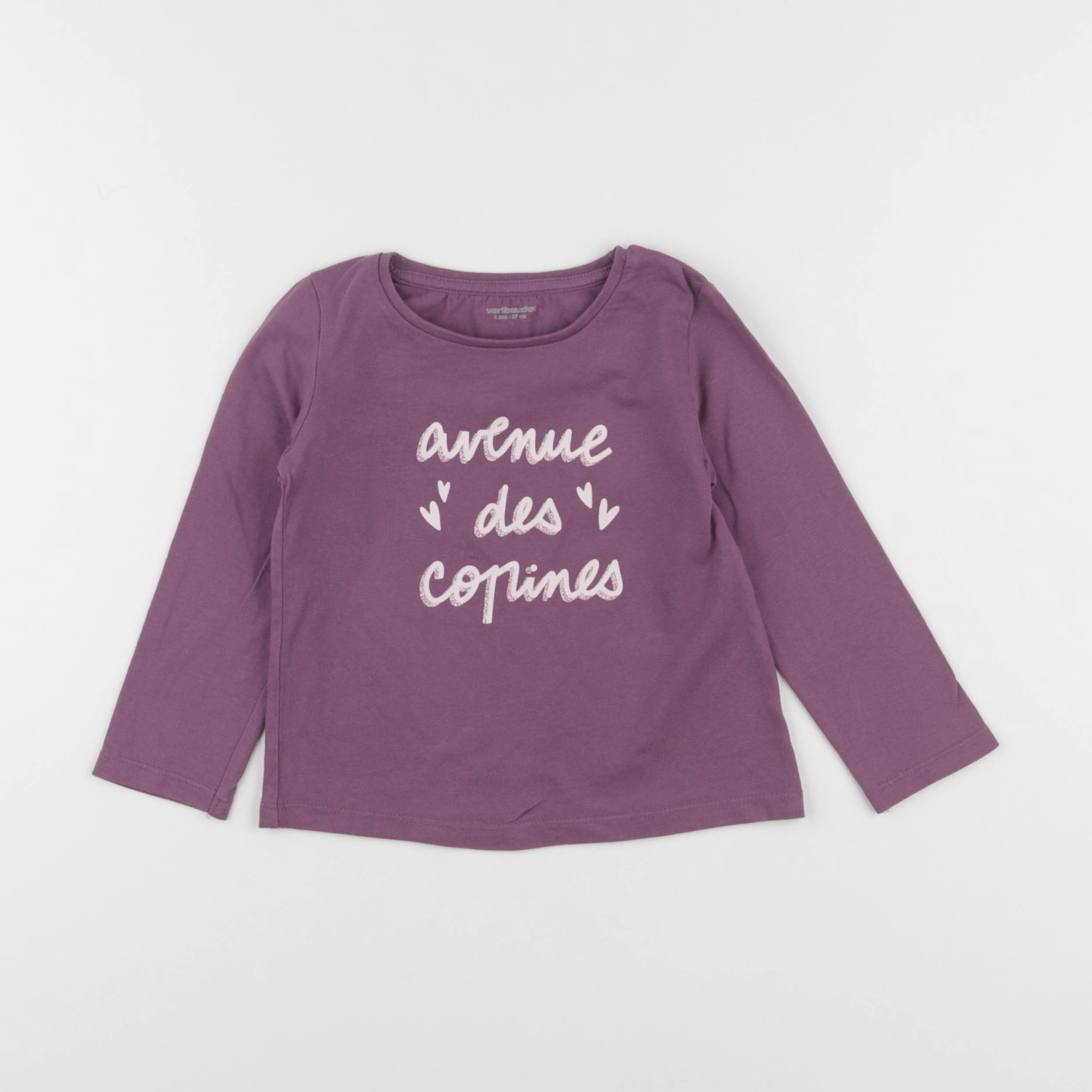 Vertbaudet - tee-shirt violet - 3 ans