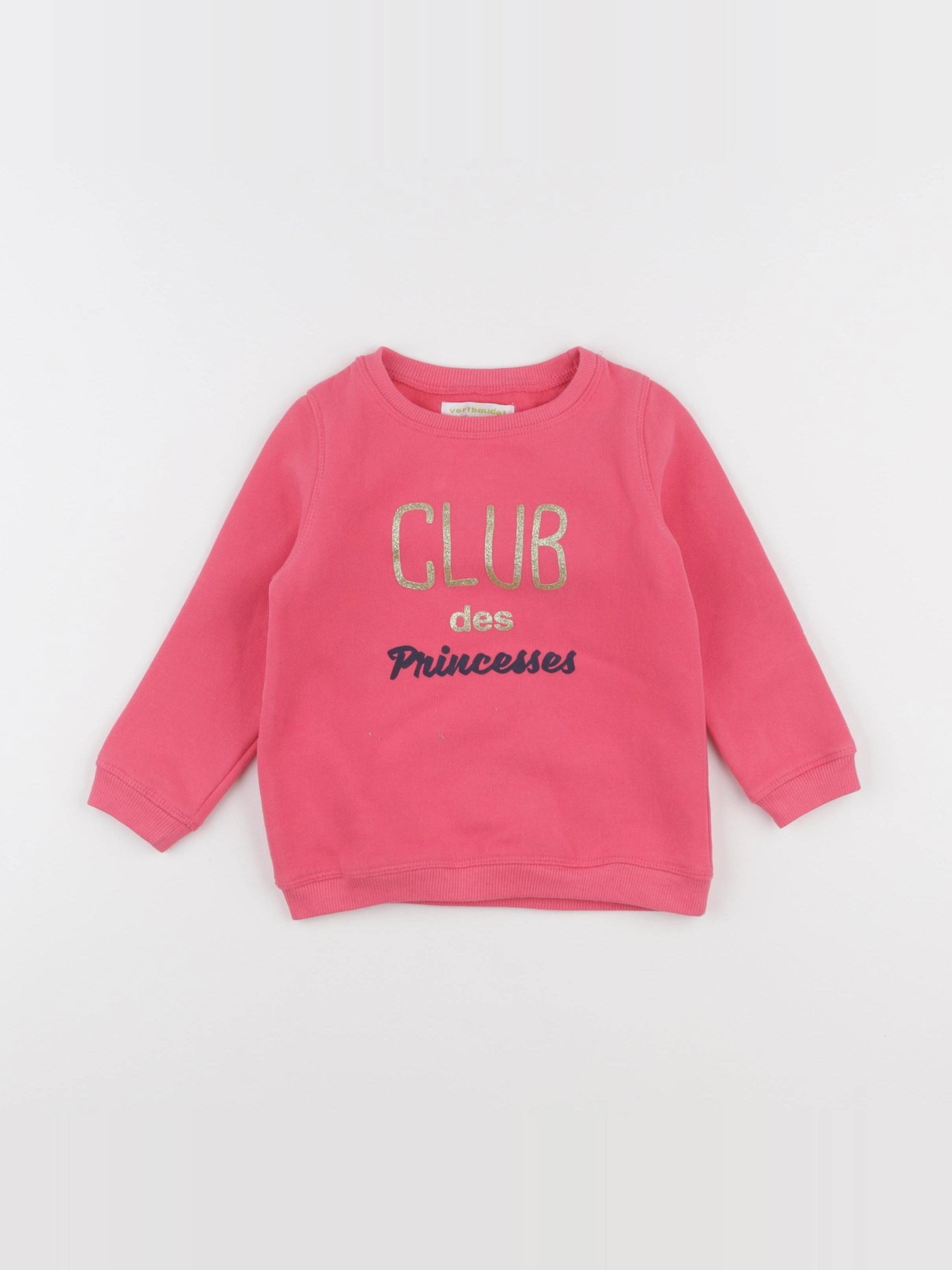 Vertbaudet - sweat rose - 3 ans