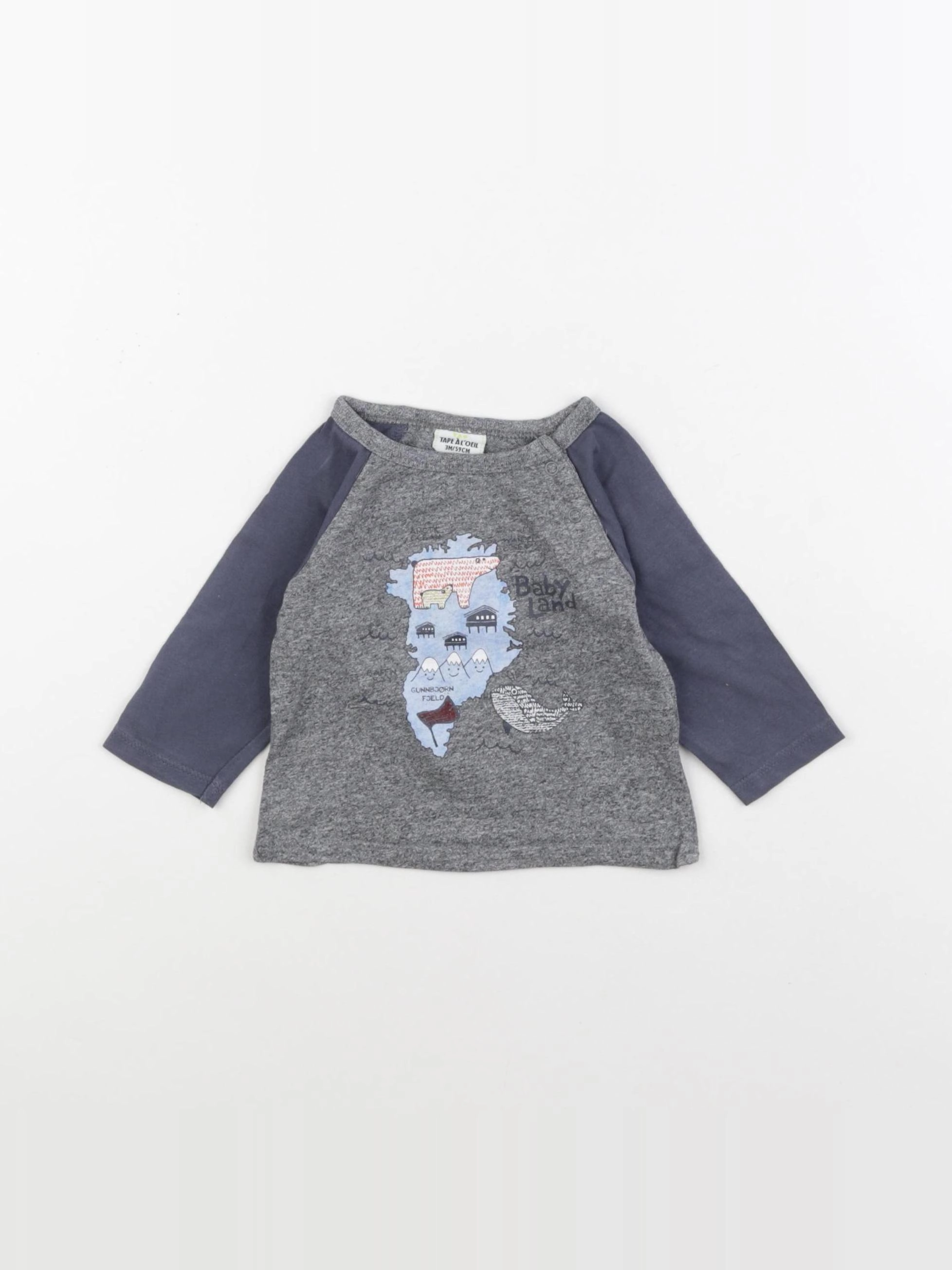 Tape à l'oeil - tee-shirt gris - 3 mois
