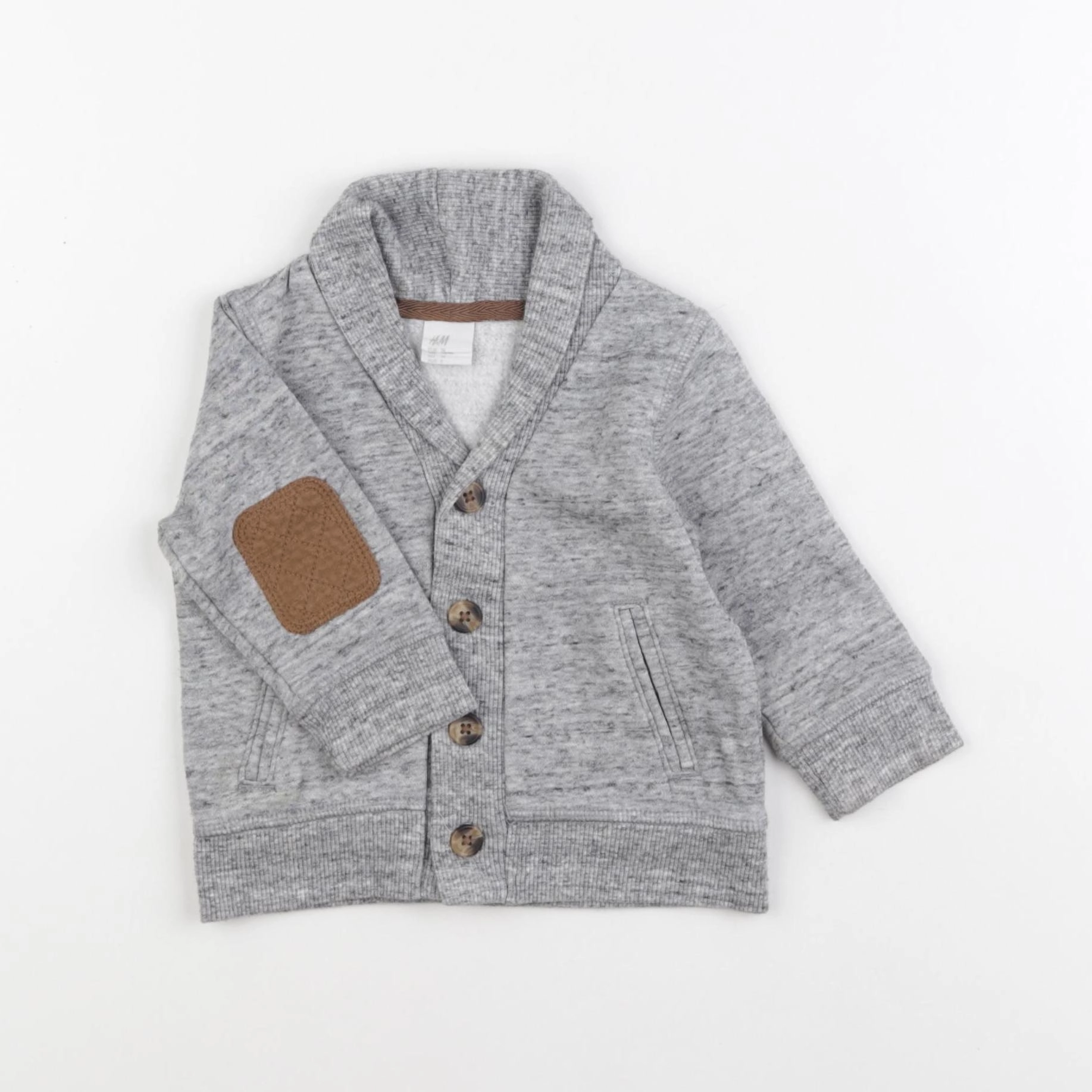 H&M - gilet gris - 6/9 mois