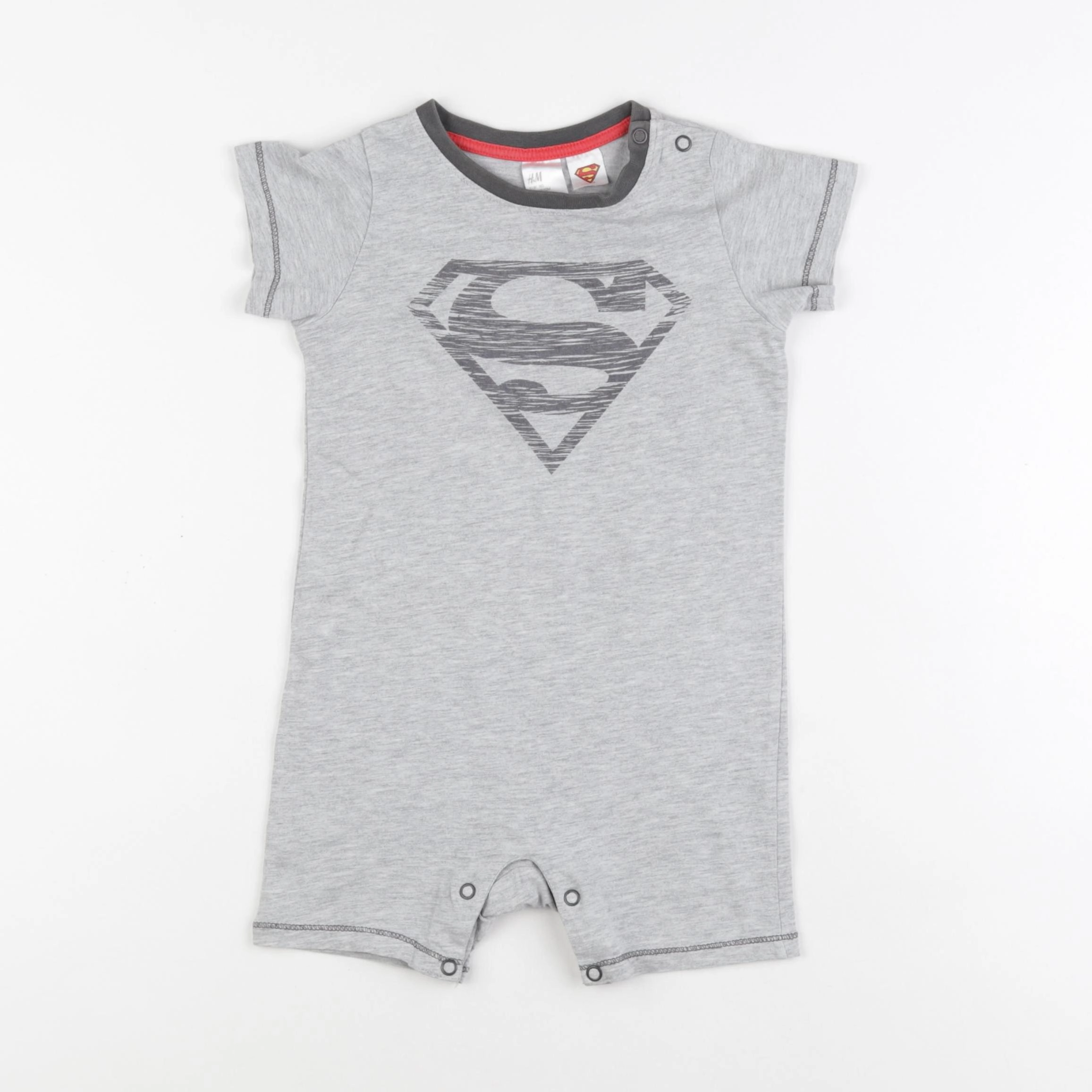 H&M - pyjama coton gris - 9/12 mois