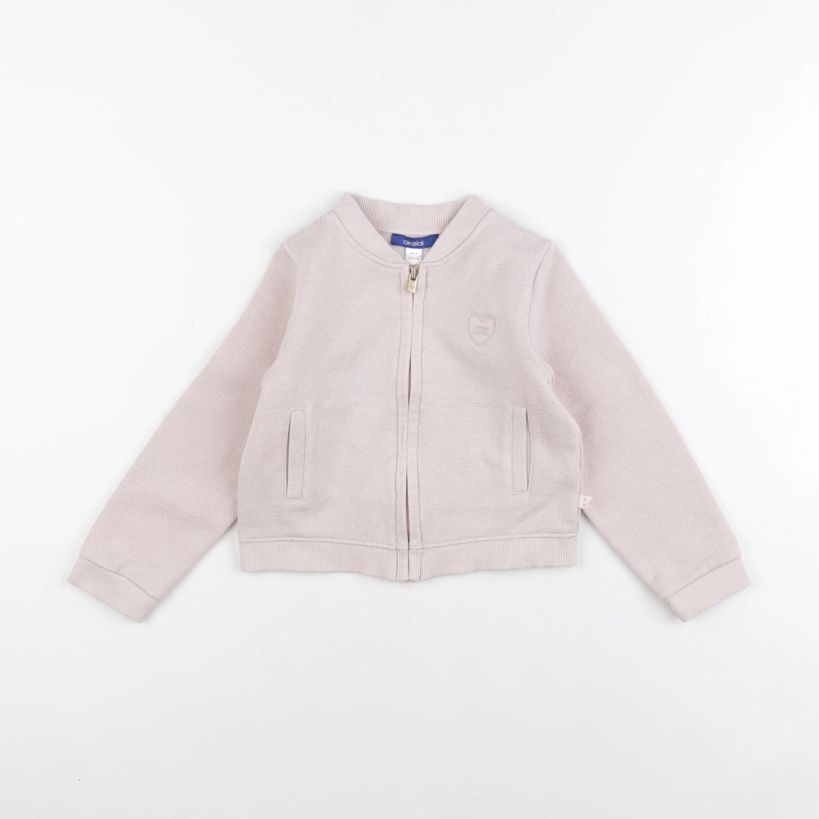 Okaidi - gilet or, rose - 4 ans