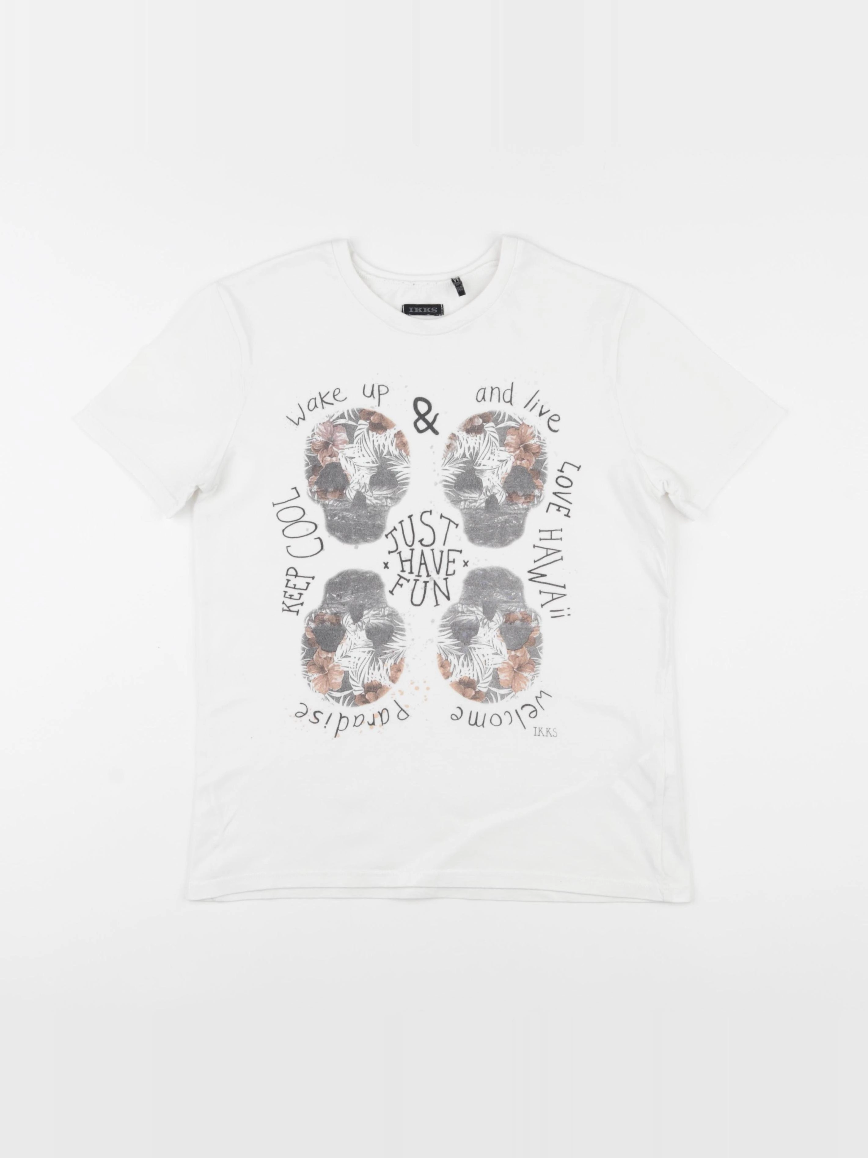 IKKS - tee-shirt blanc - 10 ans