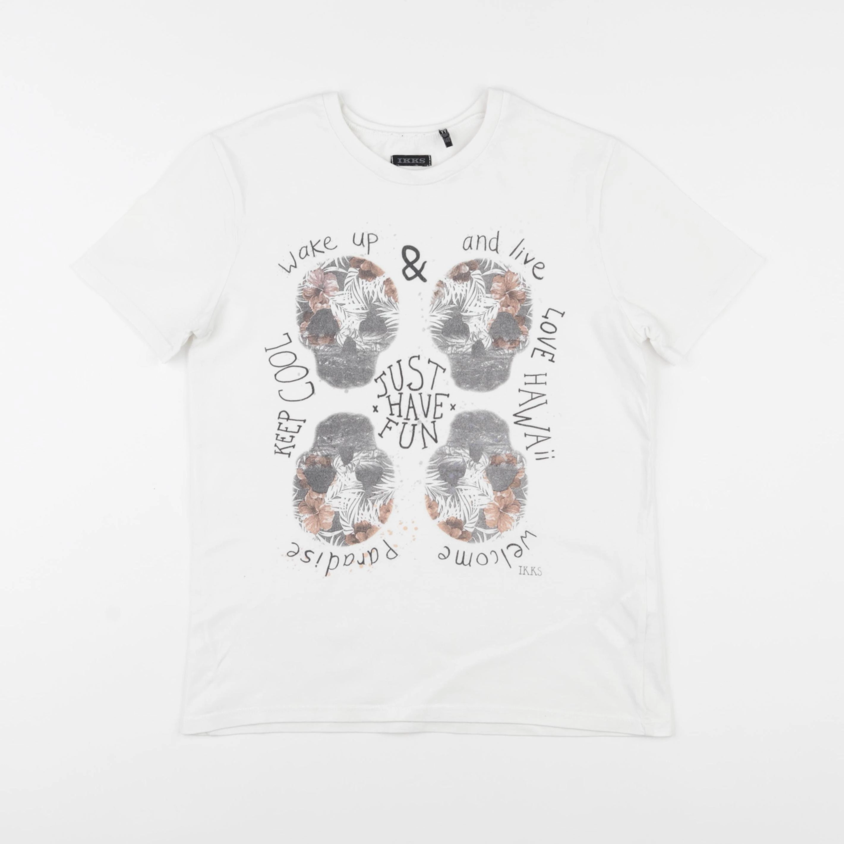 IKKS - tee-shirt blanc - 10 ans
