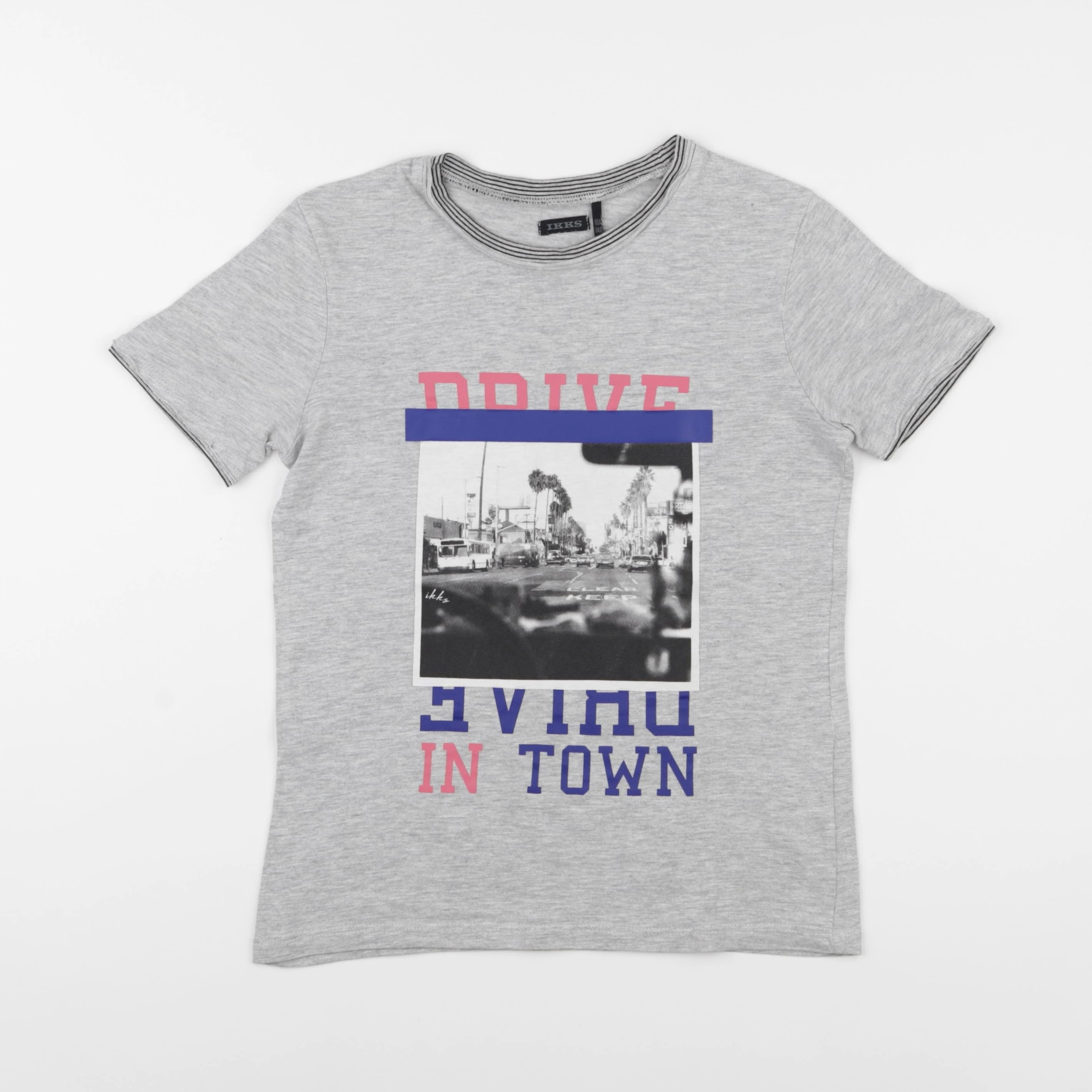 IKKS - tee-shirt gris - 10 ans