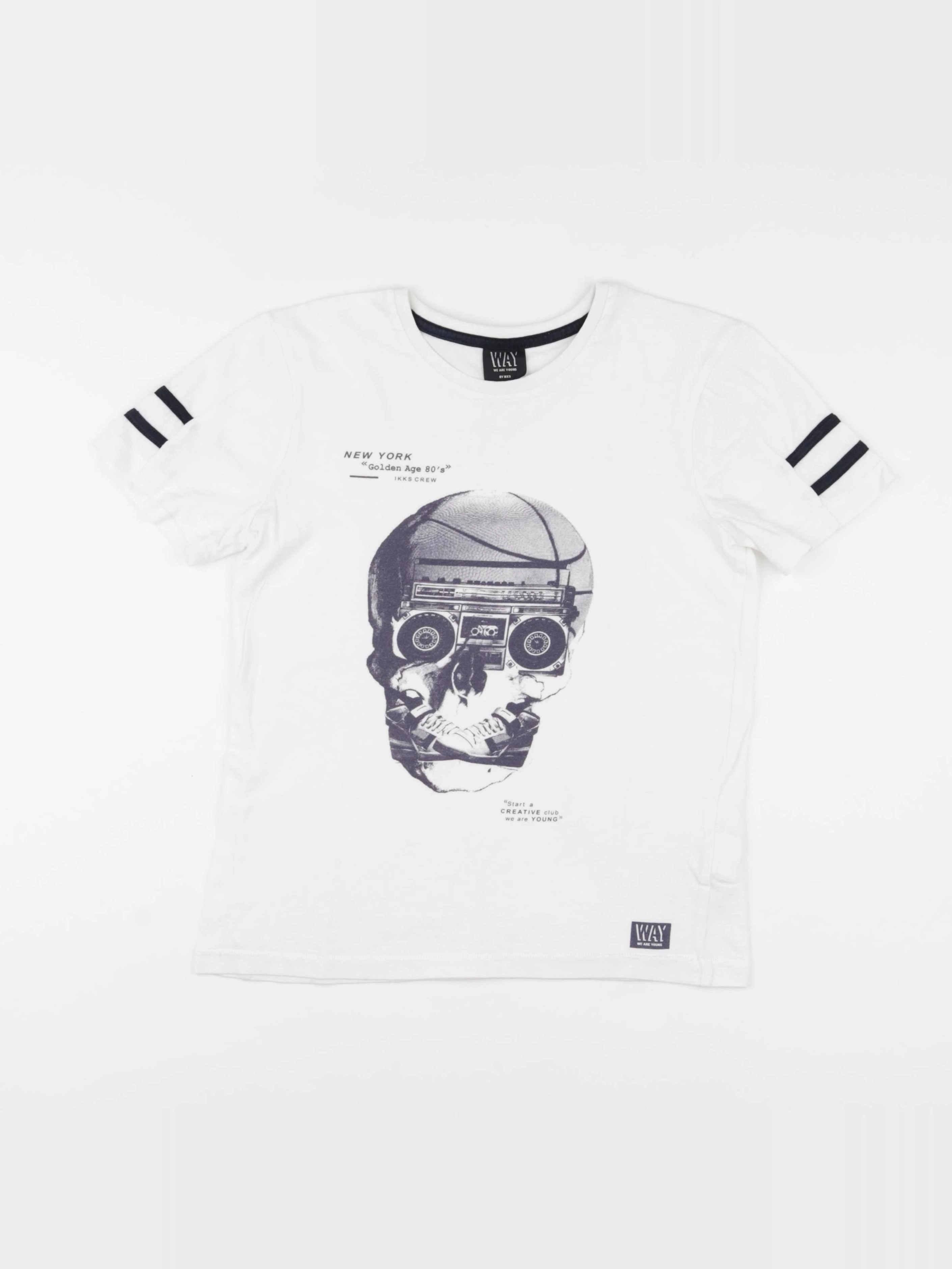 IKKS - tee-shirt blanc - 10 ans