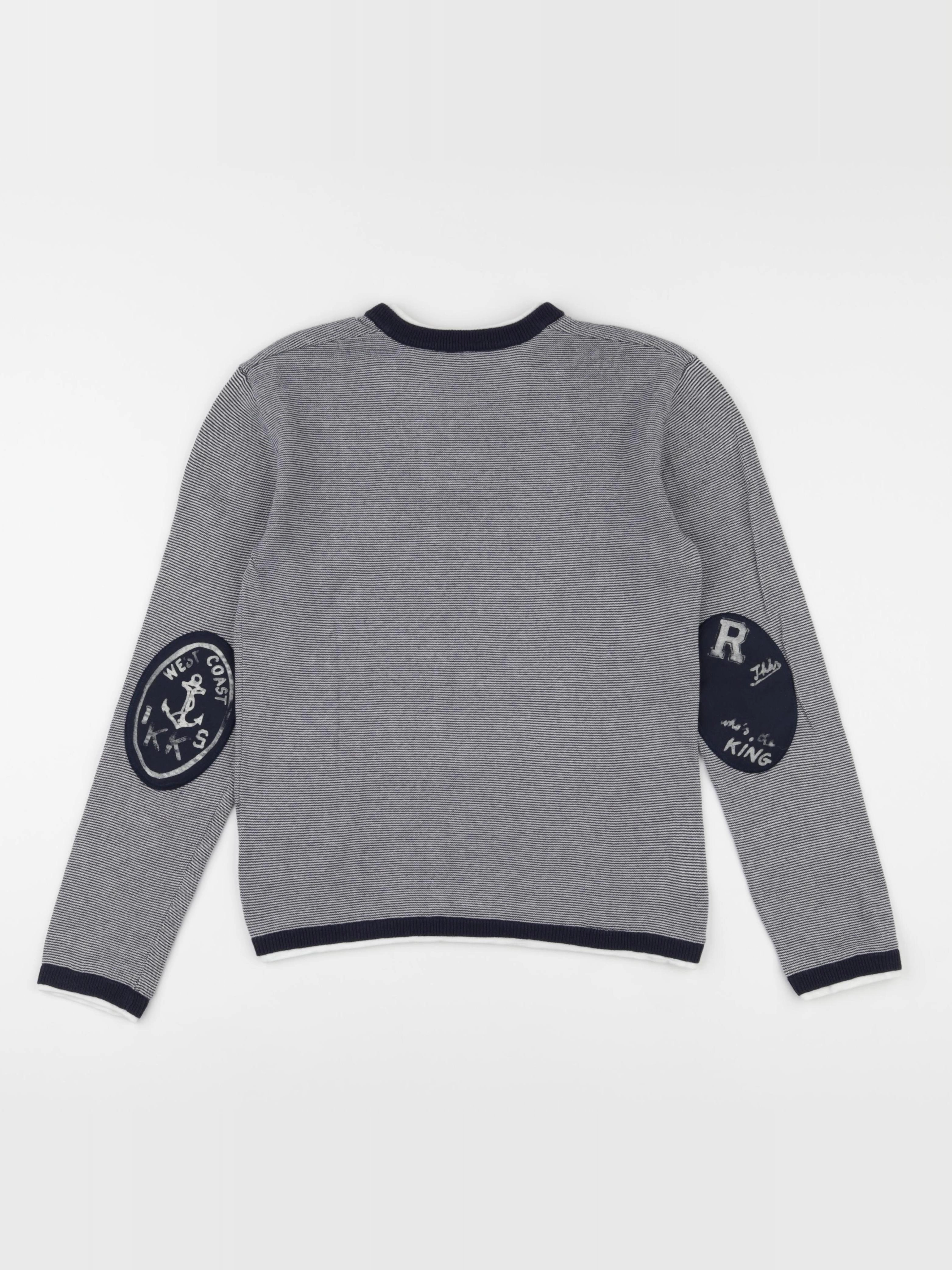 IKKS - pull bleu, blanc - 10 ans