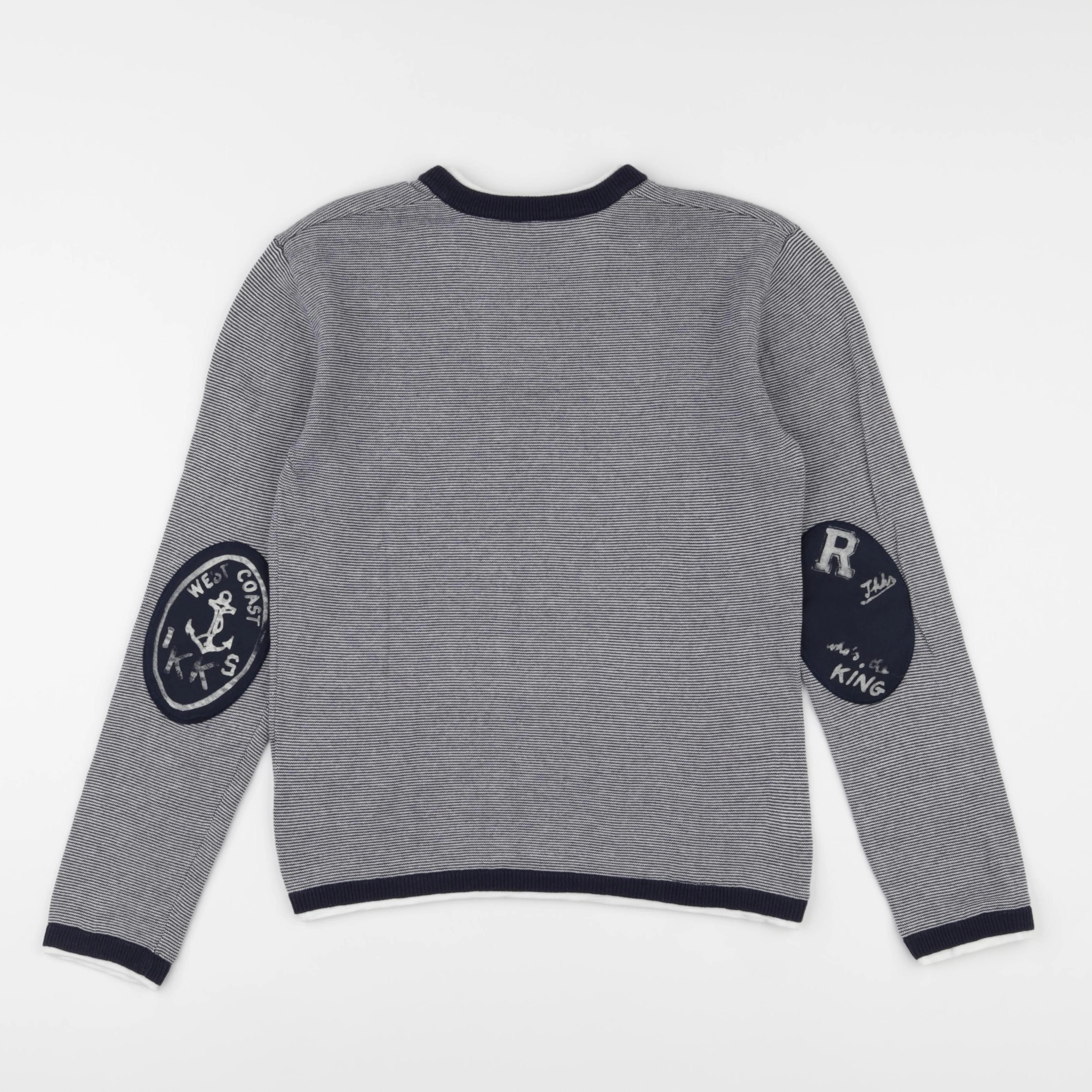 IKKS - pull bleu, blanc - 10 ans