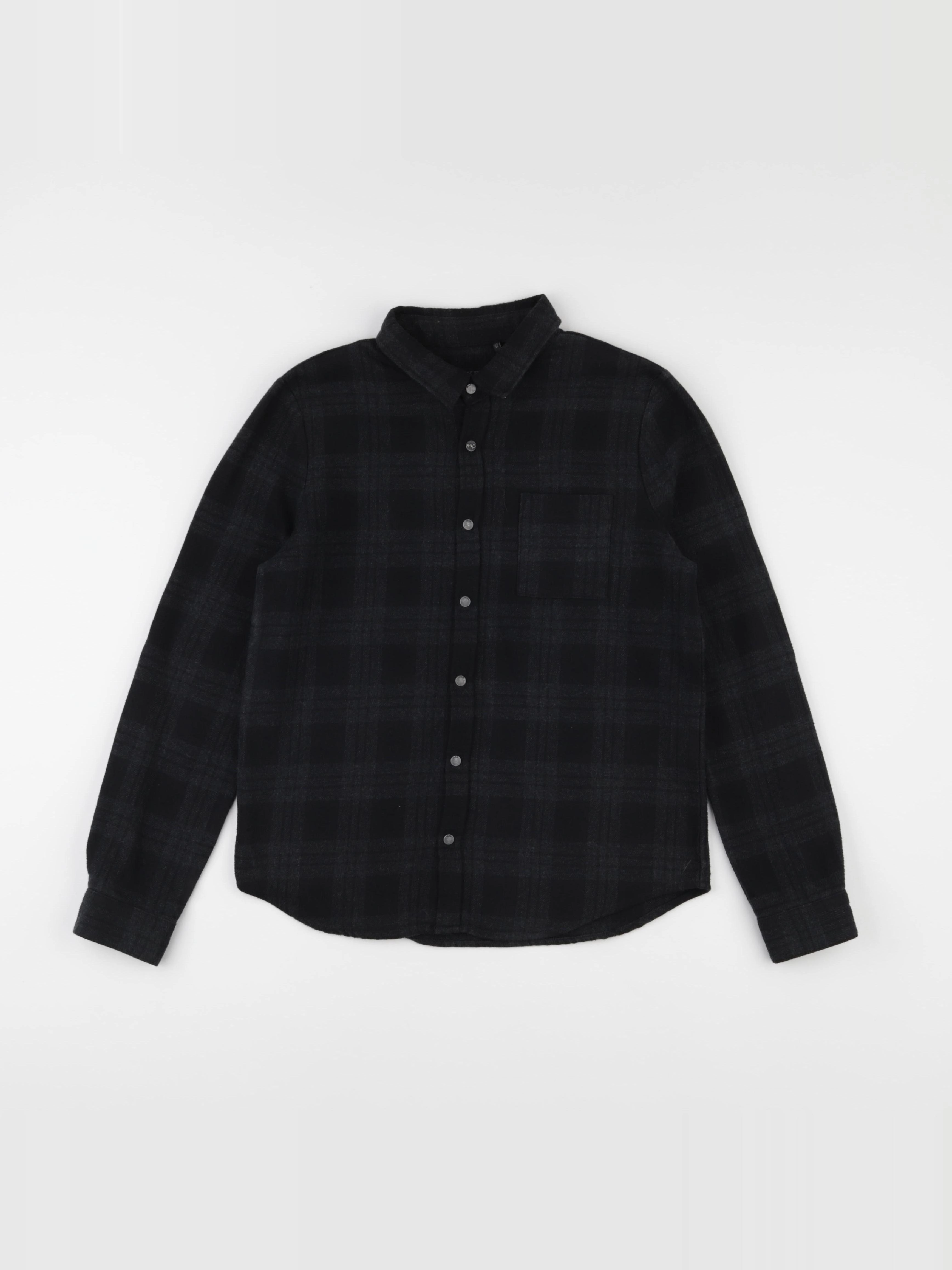 IKKS - chemise gris, noir - 12 ans