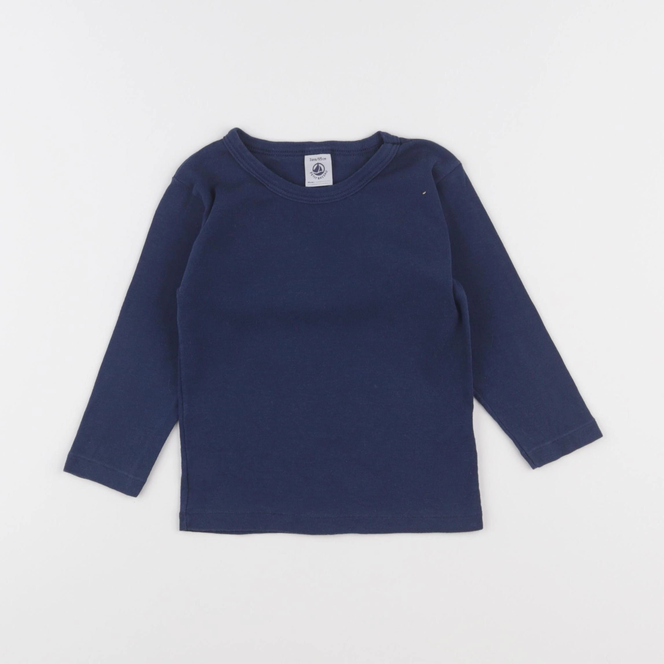 Petit Bateau - maillot de corps bleu - 3 ans