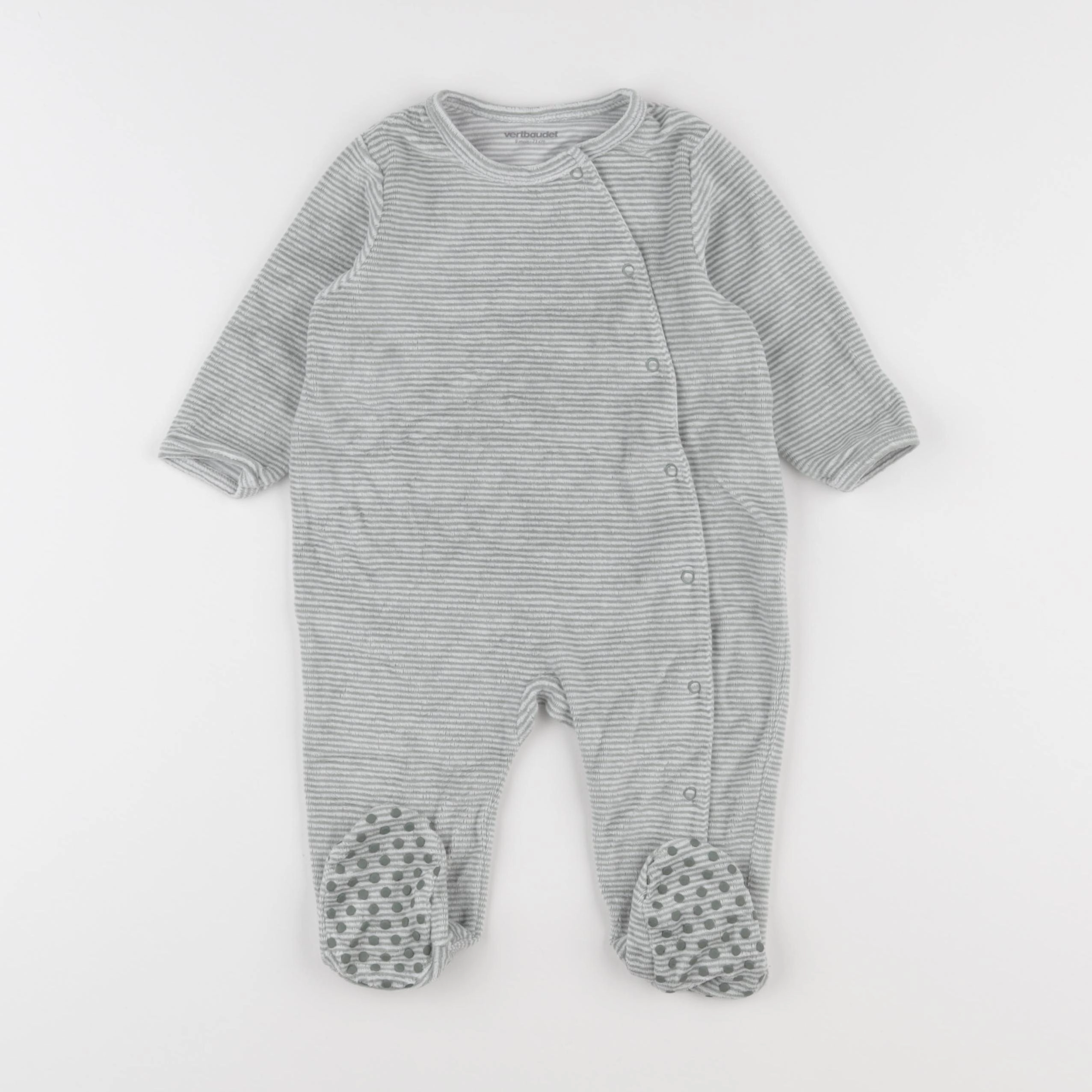 Vertbaudet - pyjama velours vert - 9 mois