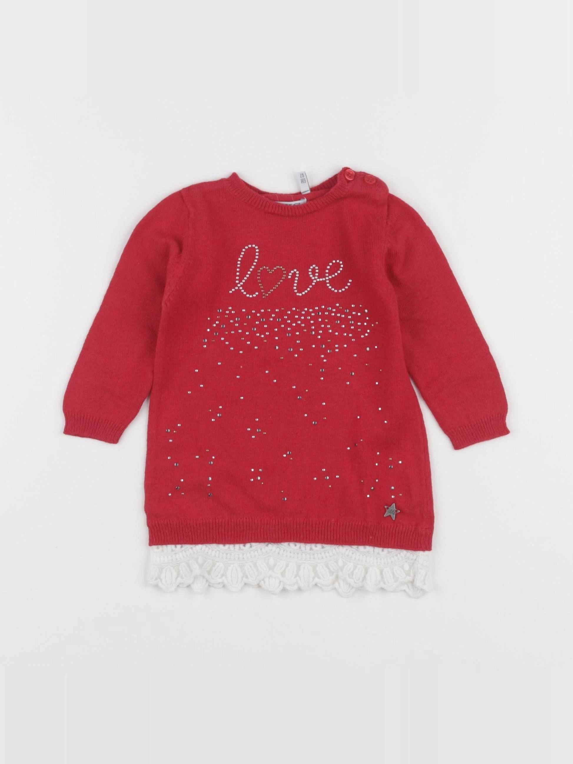IKKS - robe rouge - 6 mois