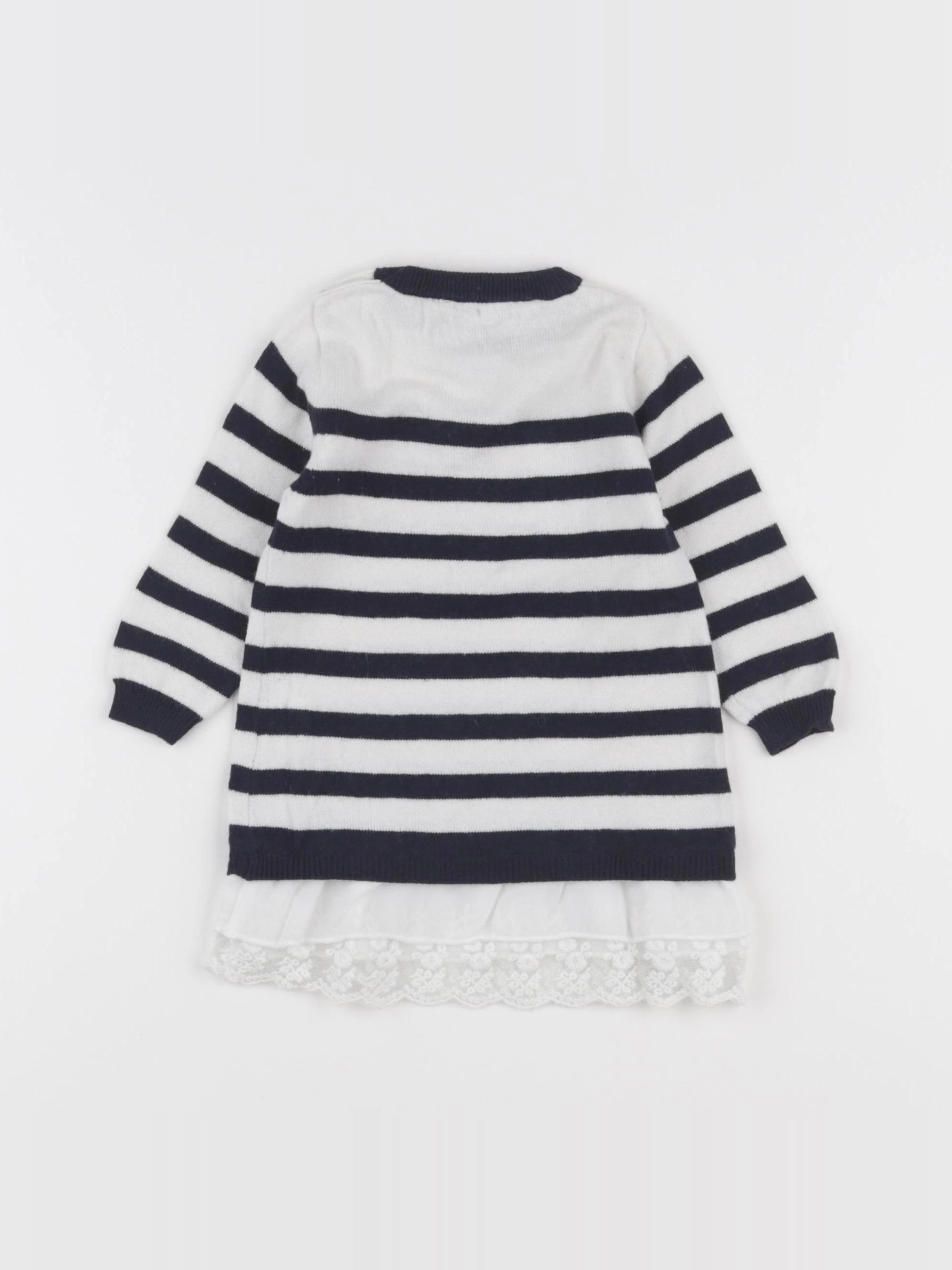 IKKS - robe blanc, bleu - 6 mois